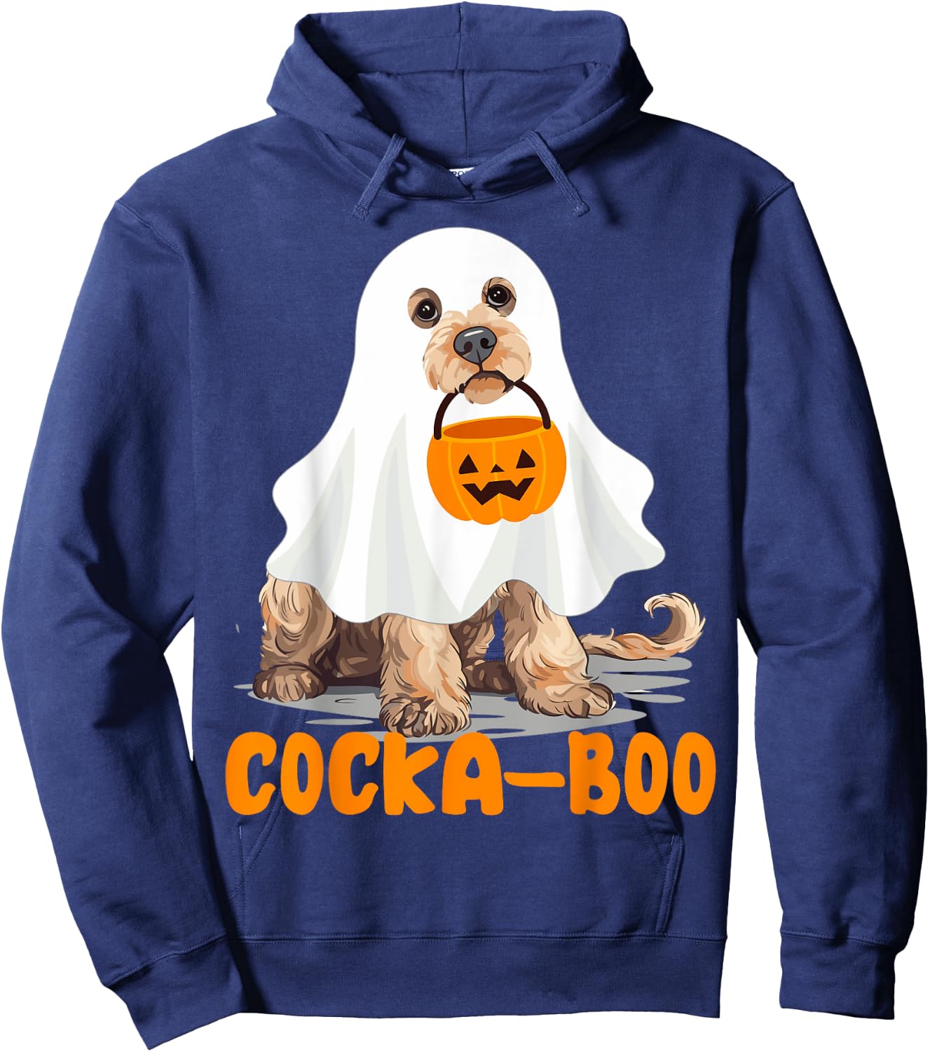 Cocka-boo Funny Boo Ghost Halloween Costume Cockapoo Lovers Hoodie - Hoodie | Navy