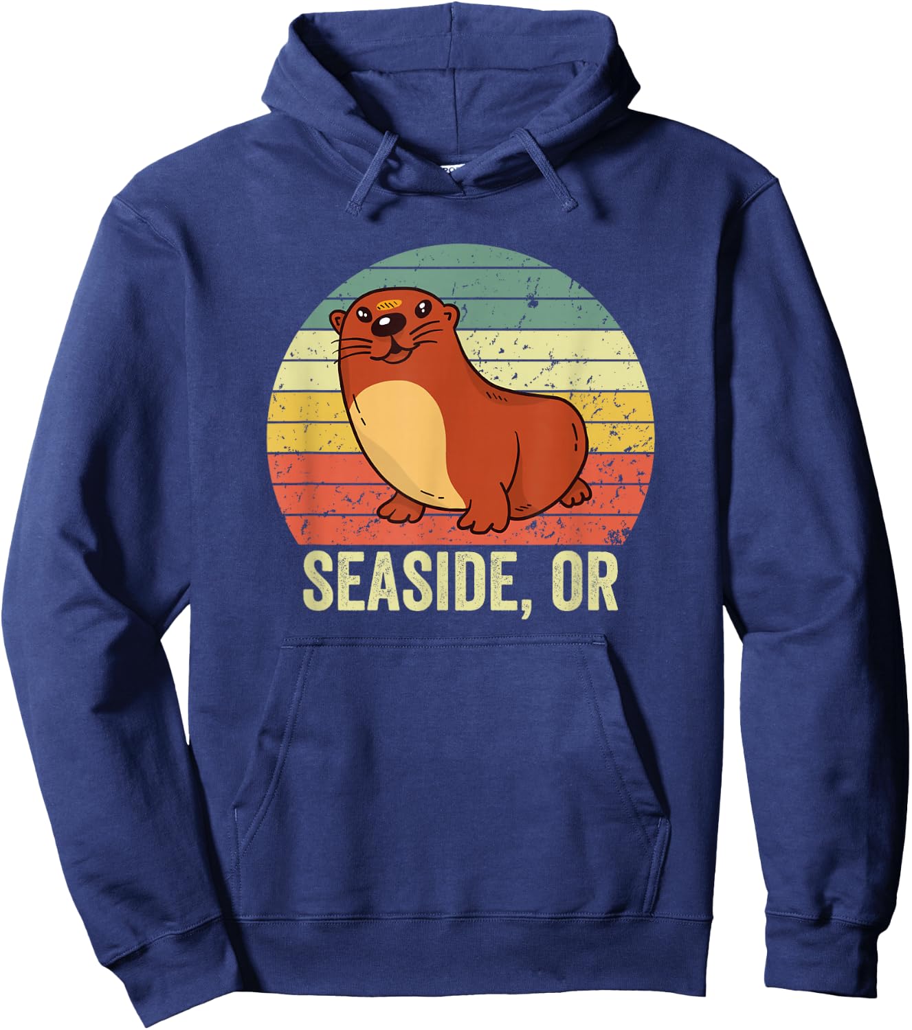 Seaside Oregon Otter, Seaside Oregon Hoodie - Hoodie | Navy