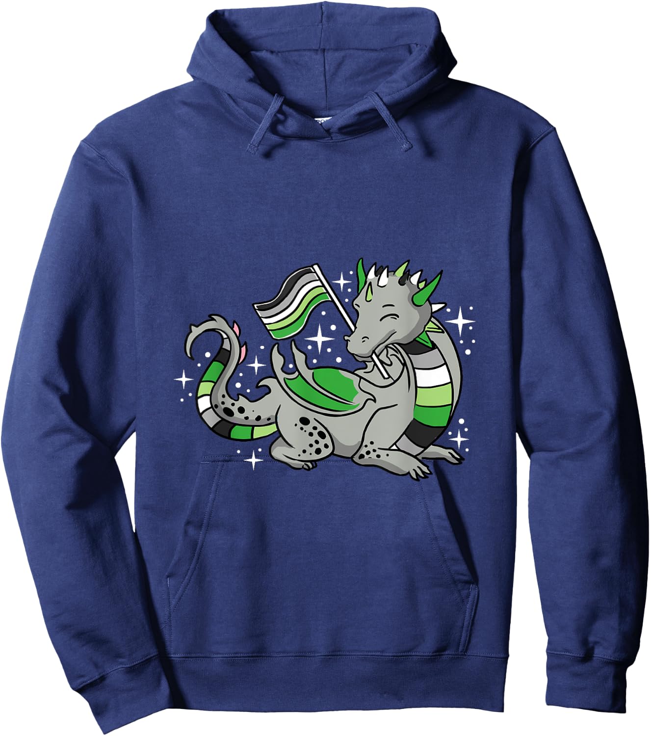 Aromantic Dragon Aromantic Pride Hoodie - Hoodie | Navy