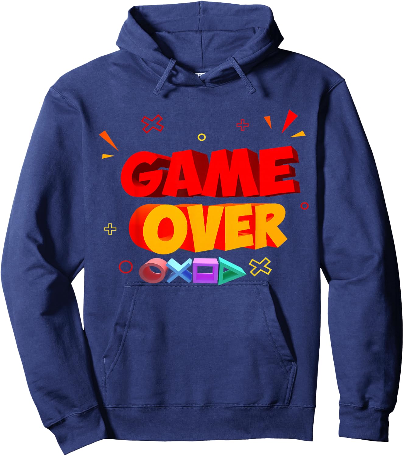 Game Over Vintage Retro Video Games Gaming Hoodie - Hoodie | Navy