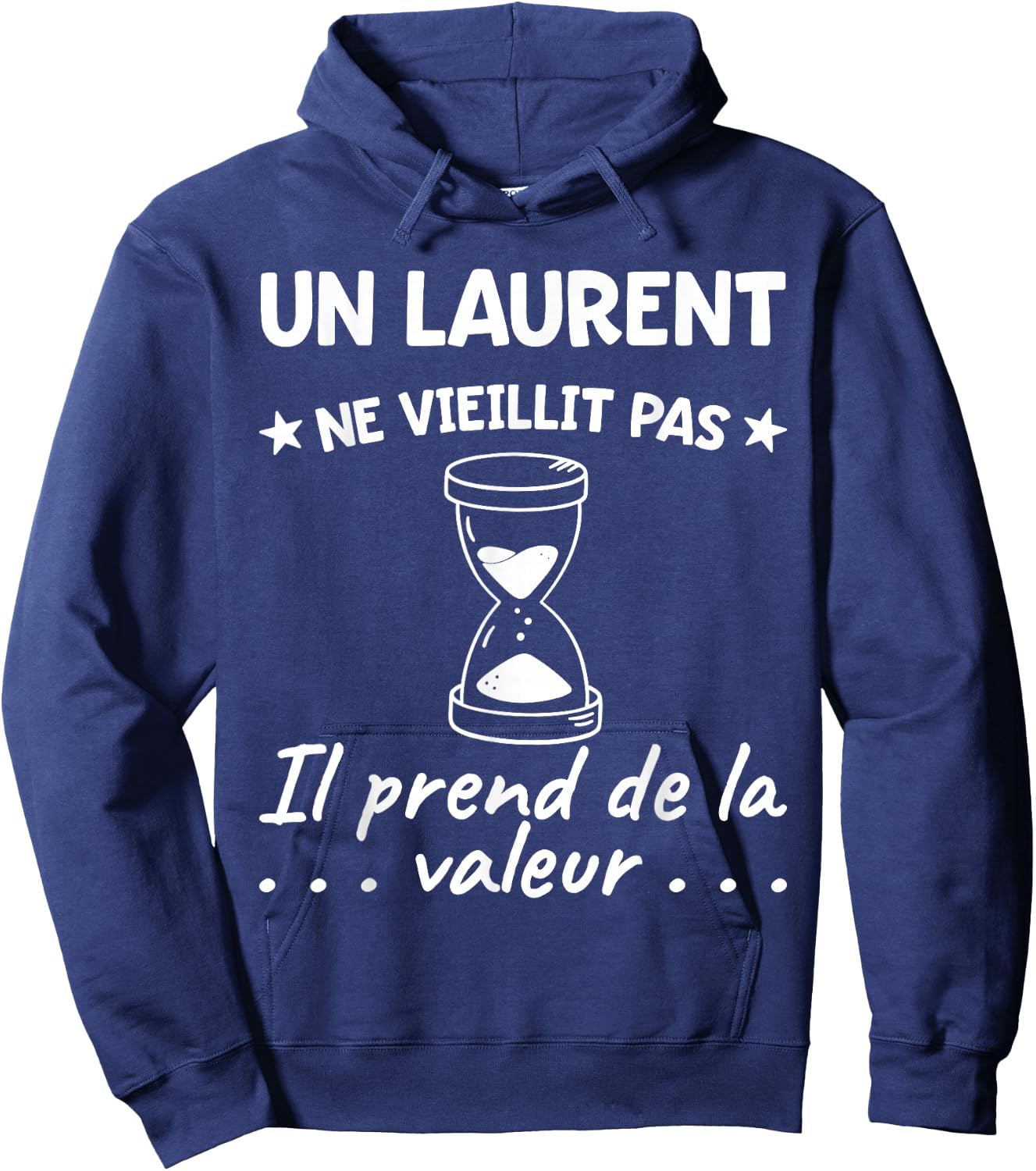 Laurent Valeur | Birthday Funny Funny Dad Father Name , Black, S Hoodie - Hoodie | Navy