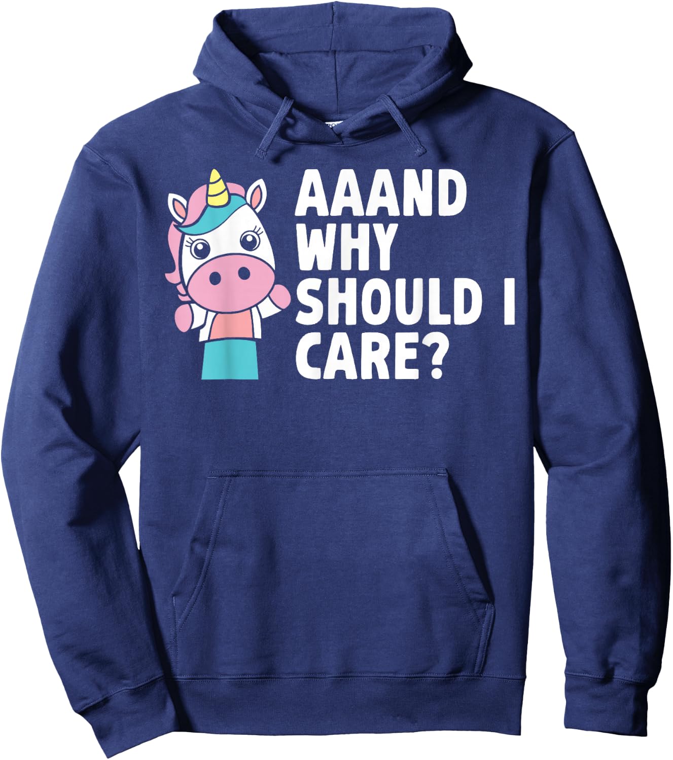 Funny Sarcastic Unicorn Hilarious Quote Statement Joke Humor Hoodie - Hoodie | Navy