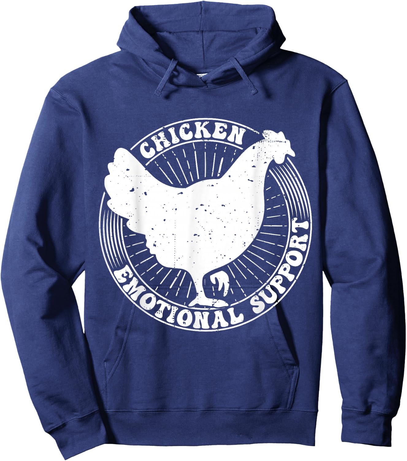 Chicken Emotional Support Hoodie - Hoodie | Navy