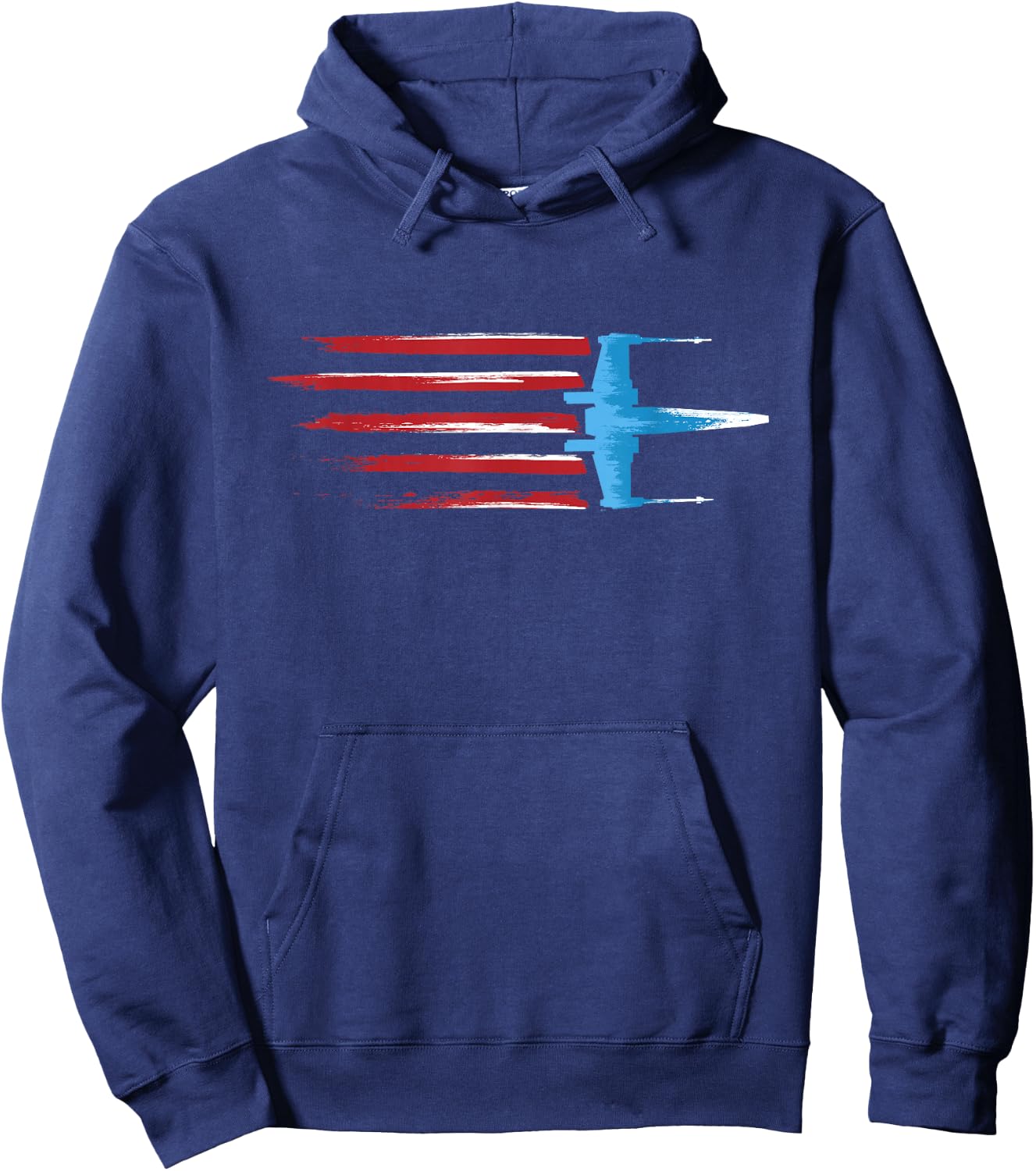 Star Wars Rebel X-wing Fighter Red White & Blue USA America Hoodie - Hoodie | Navy