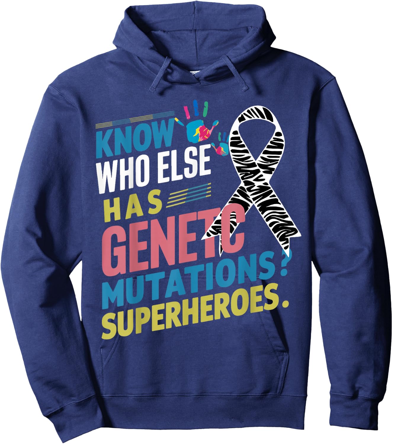 Women Rare Disease Awareness Day 2025 Rare Genes Superheroes Hoodie - Hoodie | Navy
