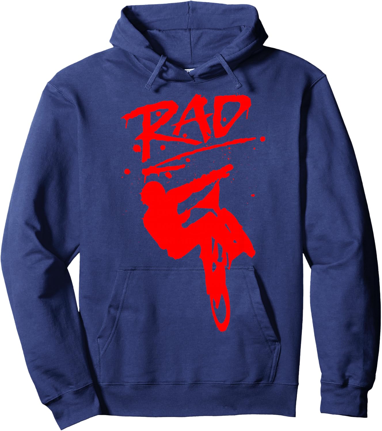 RAD Radical BMX Bike Redesign Graffiti Gnarly Retro Awesome Hoodie - Hoodie | Navy