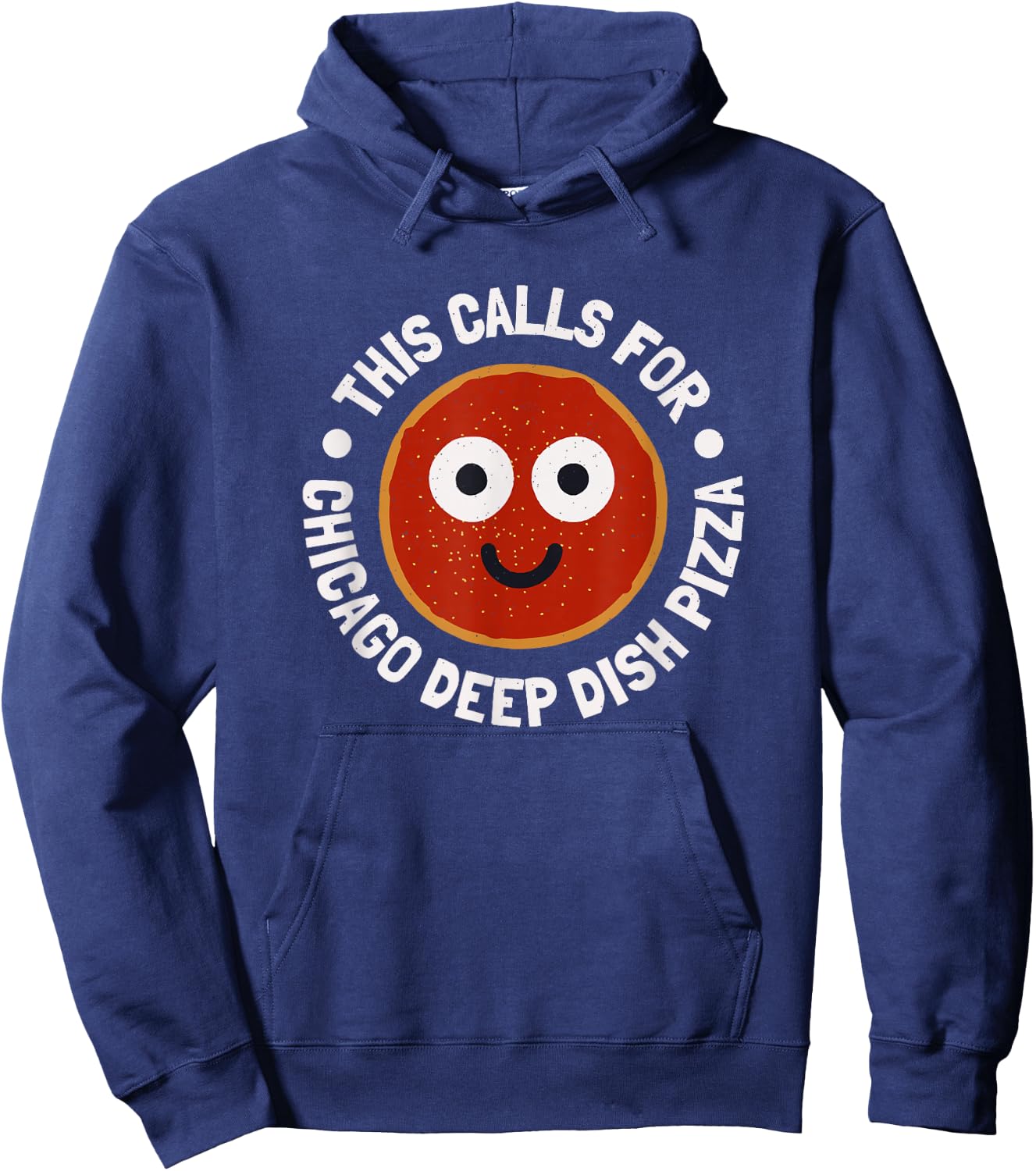 This Calls For - Chicago Deep Dish Pizza Hoodie - Hoodie | Navy
