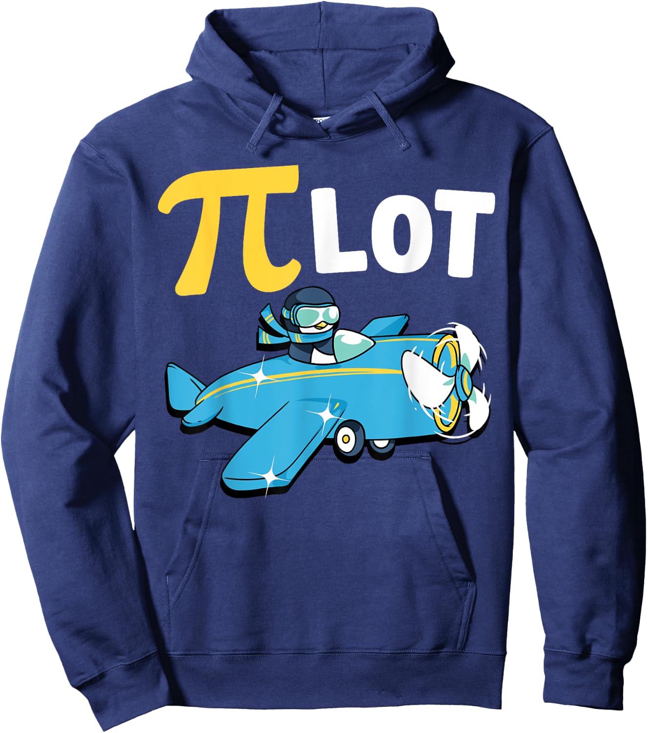 Happy Pi Day Pilot Penguin Kids Math Teachers Students Hoodie - Hoodie | Navy