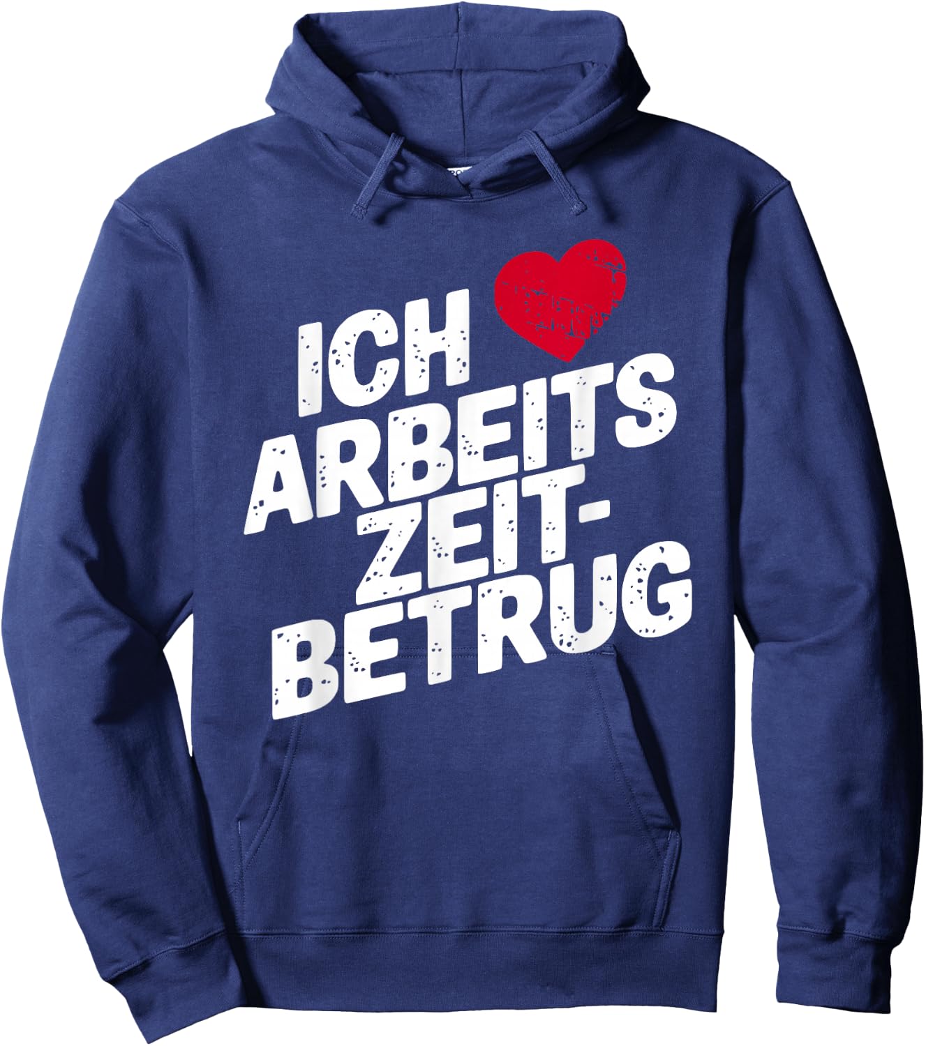 with German Text "Ich Liebe Arbeitszeitbetam" Funny Work Men's Heart , black Hoodie - Hoodie | Navy