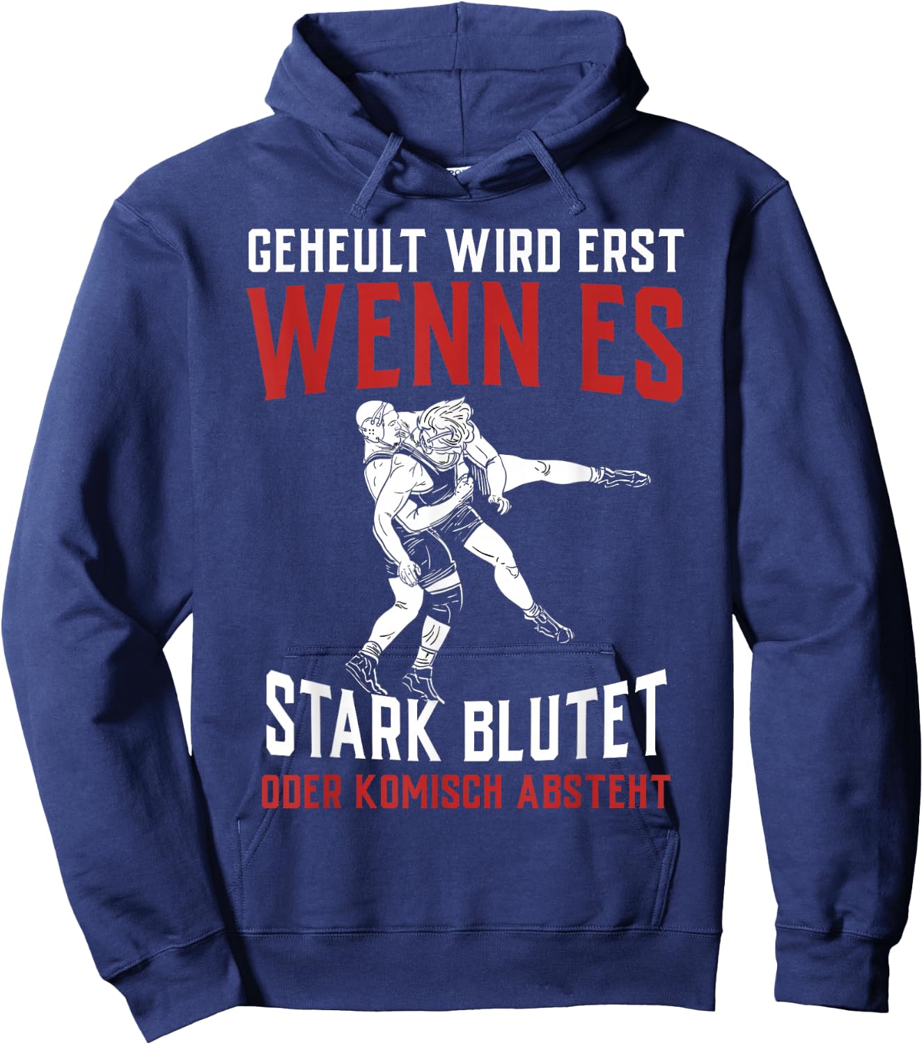 Wrestling Gift Men's Children's Wrestler Wrestler Ringer , black Hoodie - Hoodie | Navy