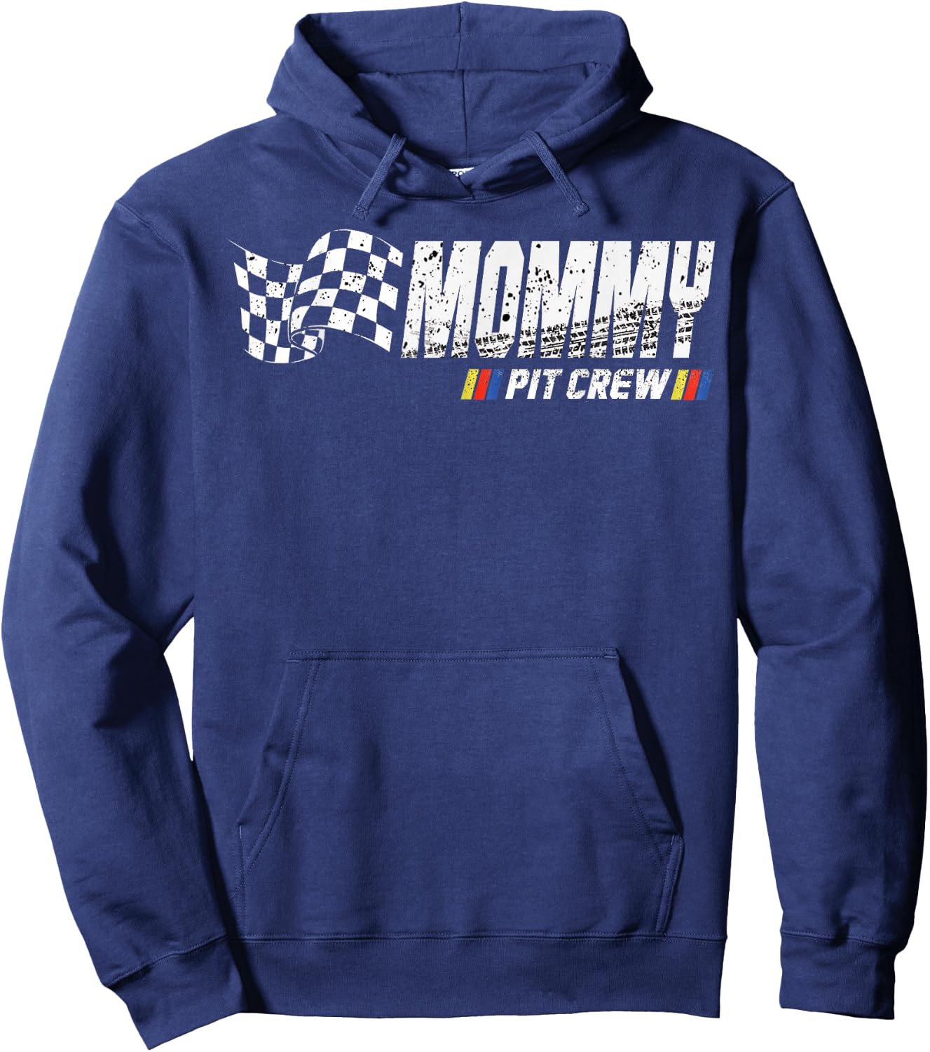 Mommy Pit Crew Race Car Birthday Family Racing Hoodie - Hoodie | Navy