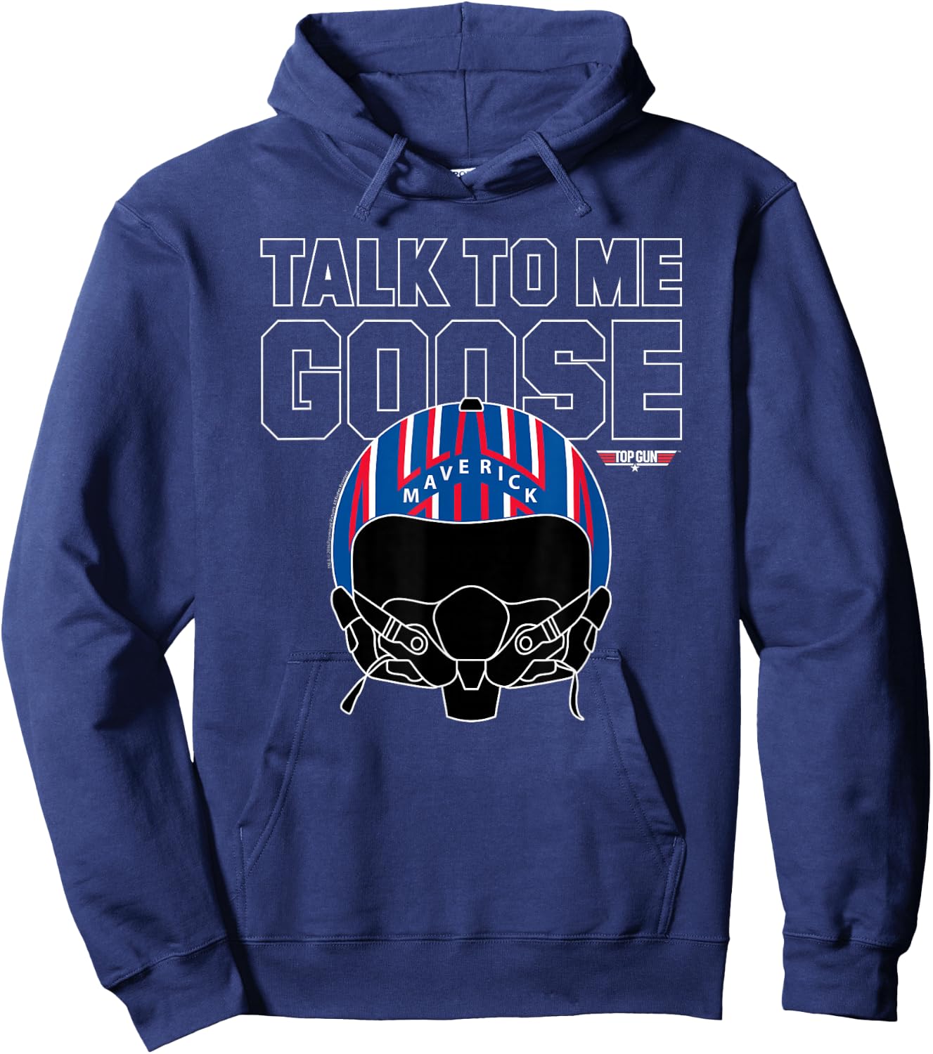 Top Gun Talk To Me Goose Maverick Helmet,Sleeveless Hoodie - Hoodie | Navy