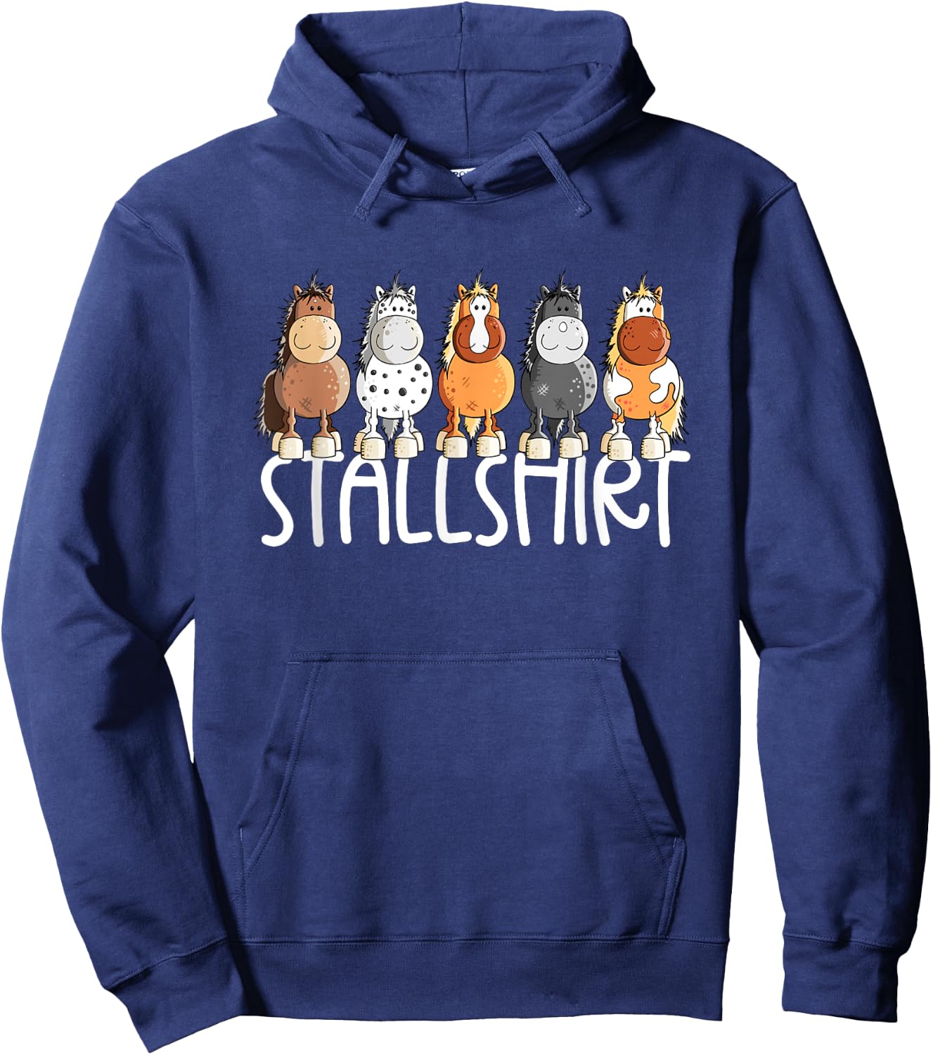 Frauchens Stable Shirt Horse Sayings I Horse Motif Rider Fun , black Hoodie - Hoodie | Navy
