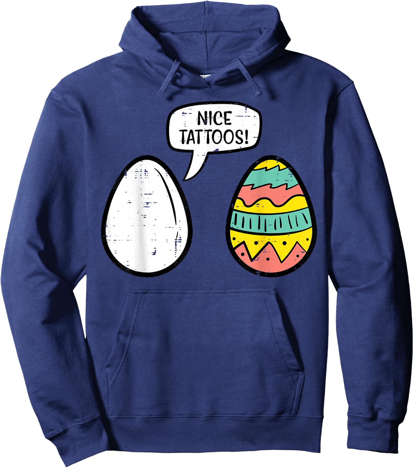 Easter Eggs Nice Tattoos Funny Hunting Men Women Kids Youth Hoodie - Hoodie | Navy