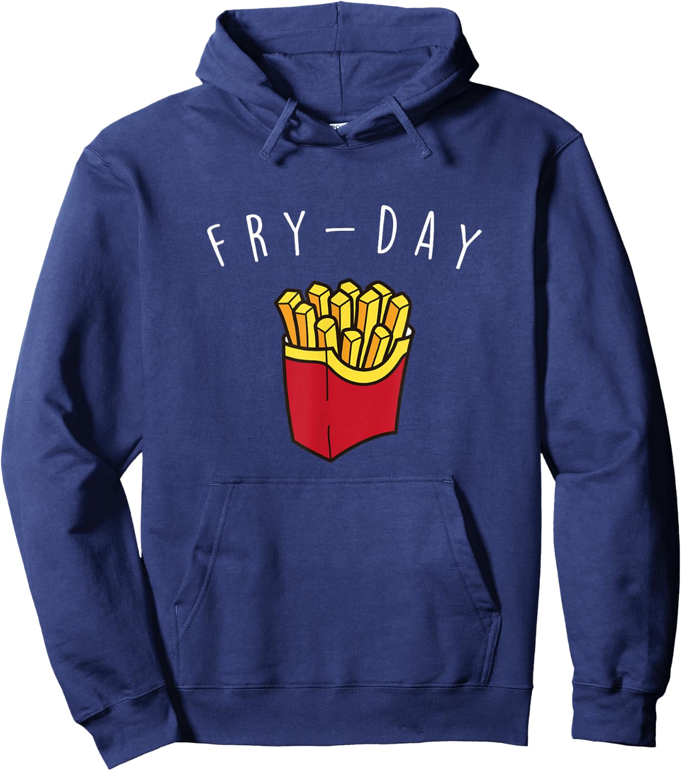 Fry-Day French Fries Funny Sweet Potato Fast Food Hoodie - Hoodie | Navy