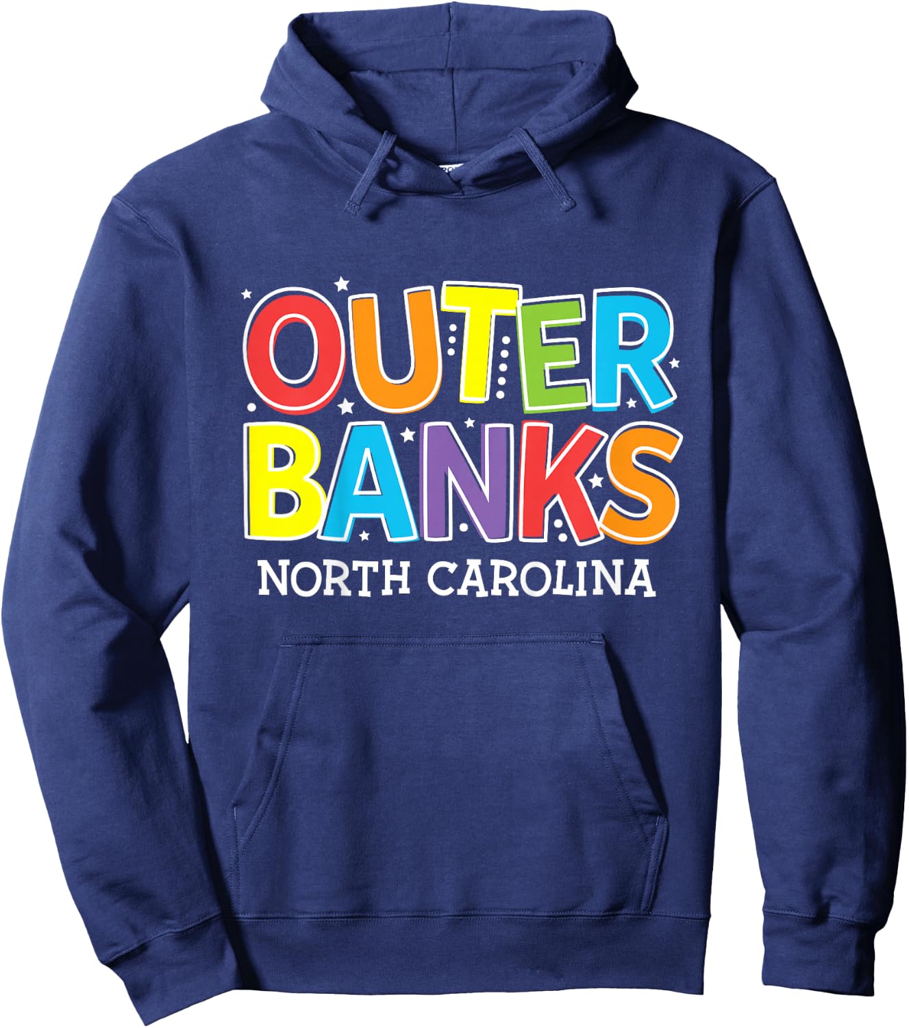 Outer Banks Souvenir NC Colorful Boys Girls Toddler Kids Hoodie - Hoodie | Navy