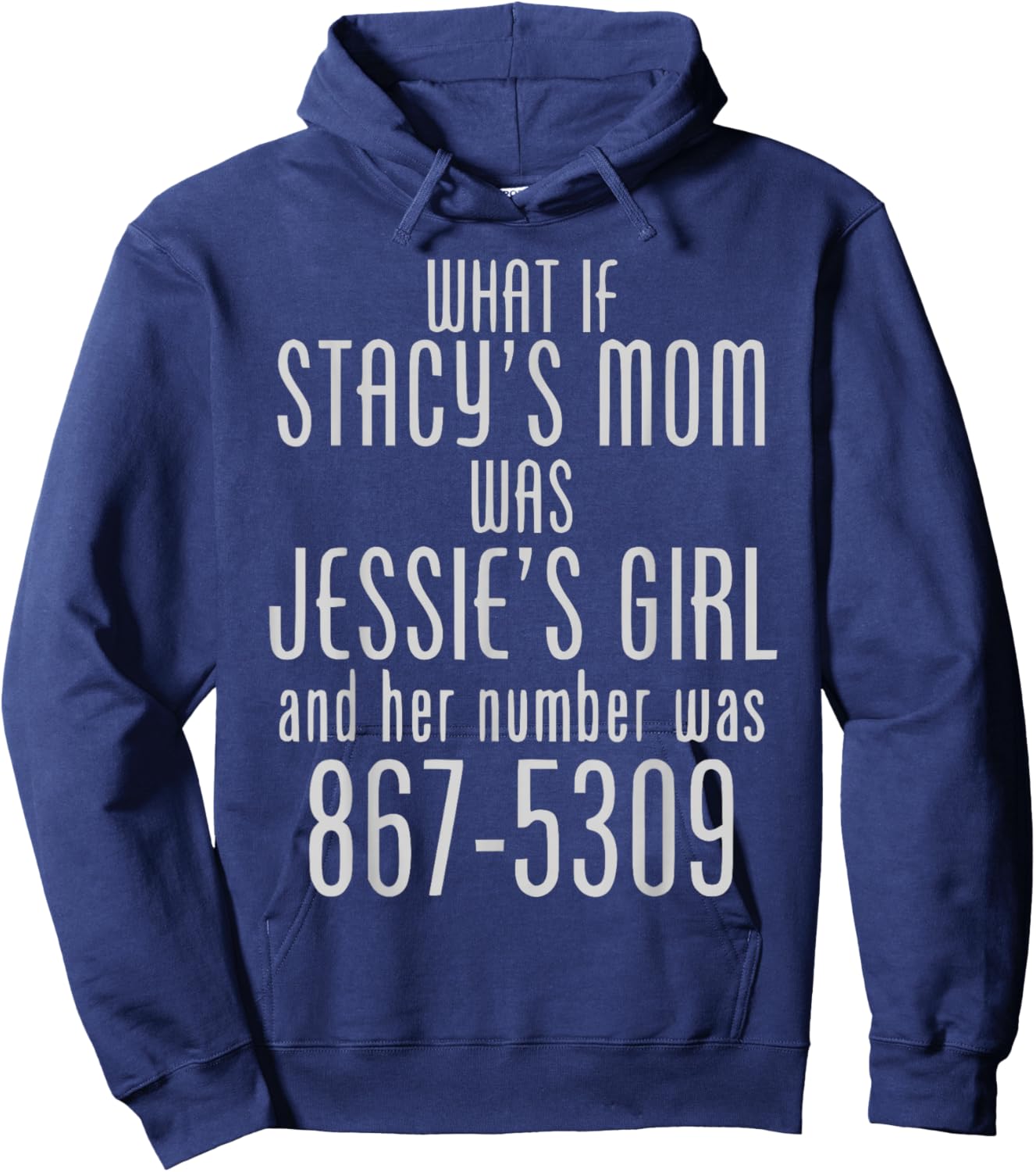 What If Stacy's Mom Was Jessie's Girl Funny Music Hoodie - Hoodie | Navy