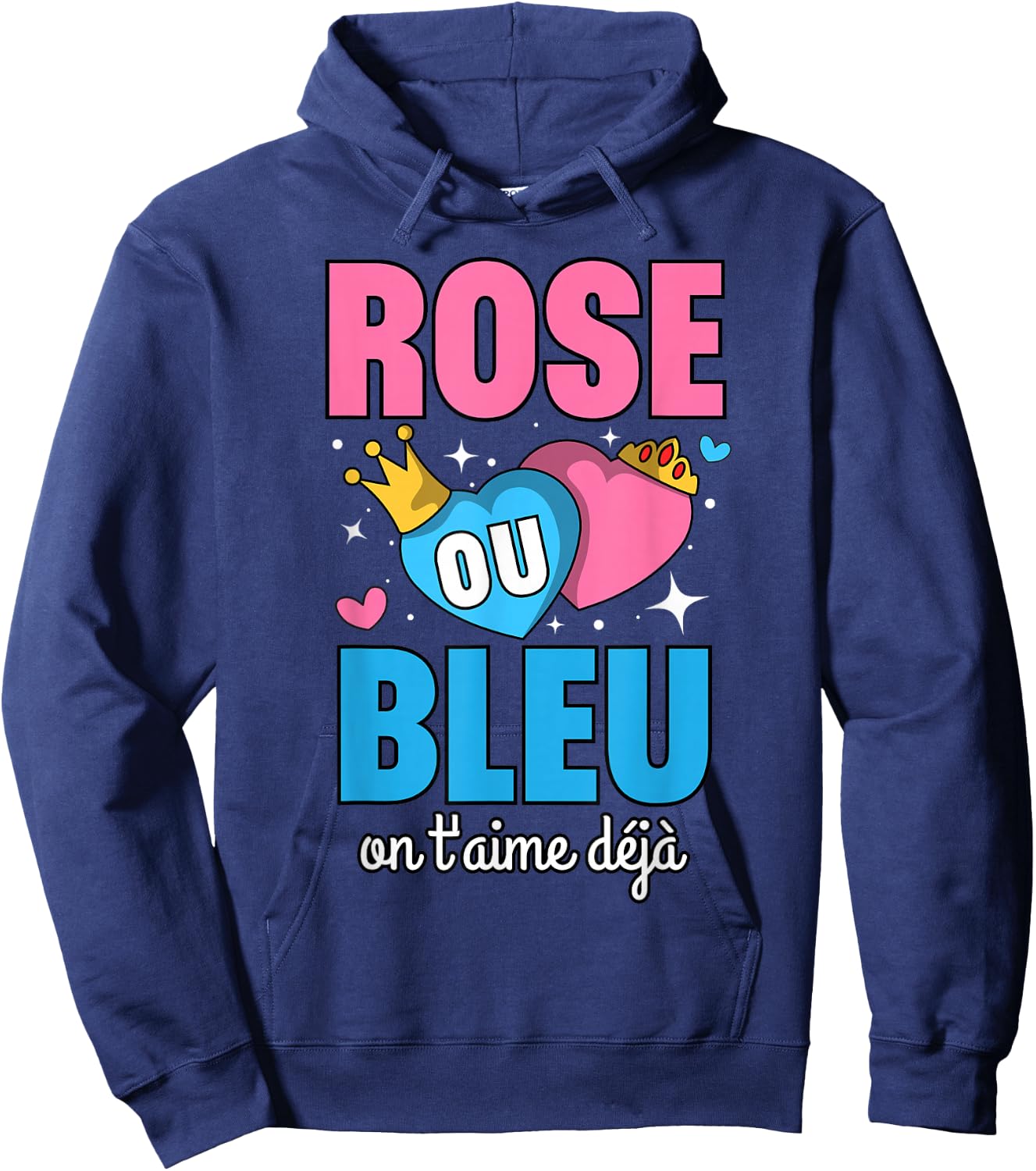 gender reveal baby sex announcement baby shower surprise , Black, S Hoodie - Hoodie | Navy