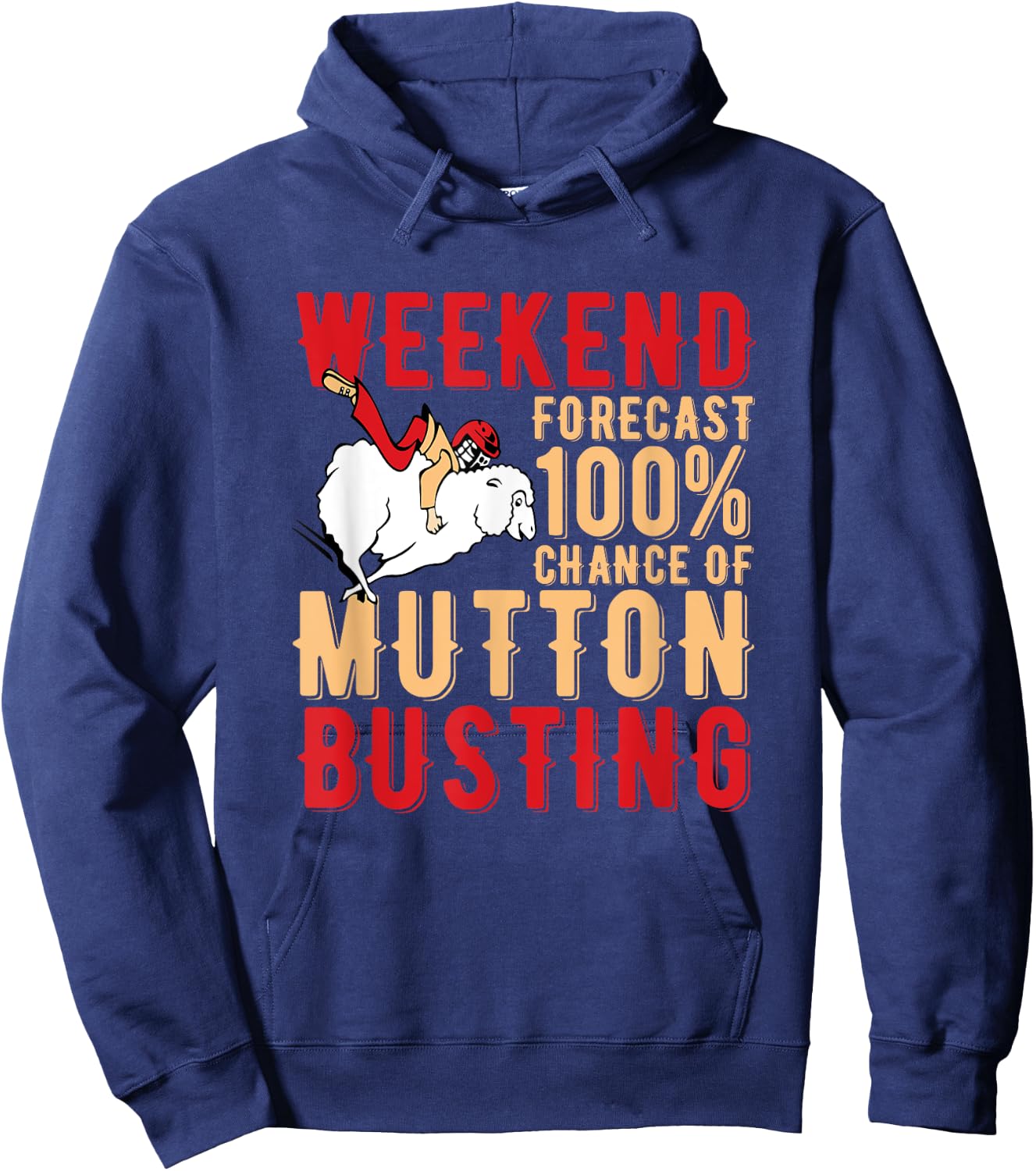 Mutton Busting Youth Rodeo Sheep Riding Kids Mutton Buster Hoodie - Hoodie | Navy