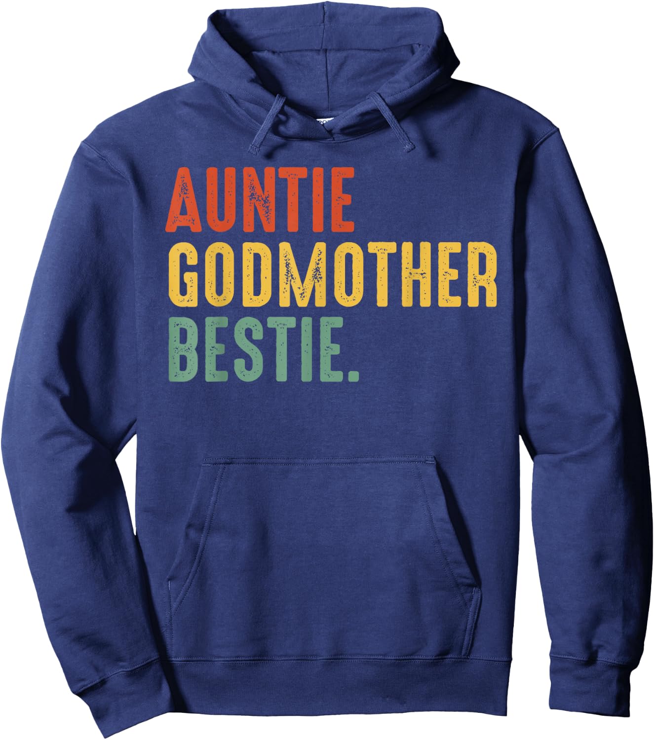 Auntie Godmother Bestie Vintage Godmama Mother's Day 2026 Hoodie - Hoodie | Navy