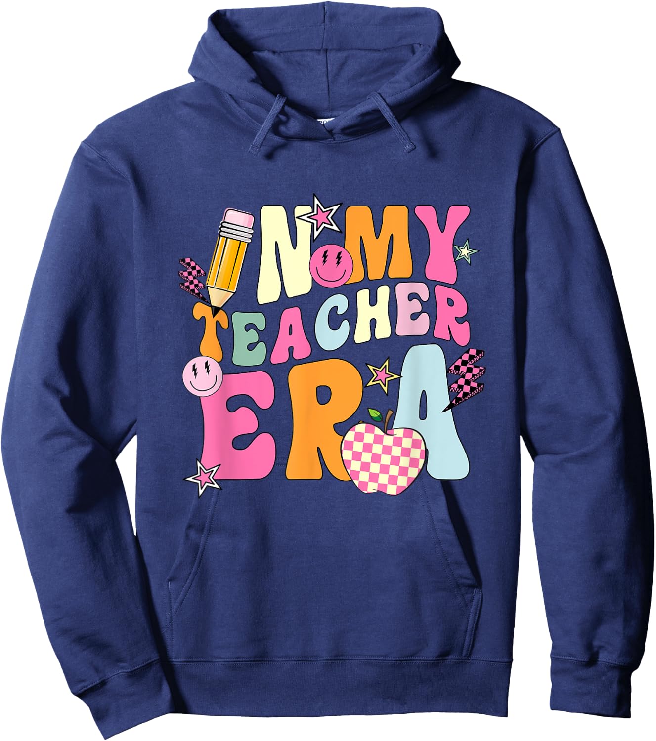 In My Teacher Era First Day Of School Back To School Retro Hoodie - Hoodie | Navy