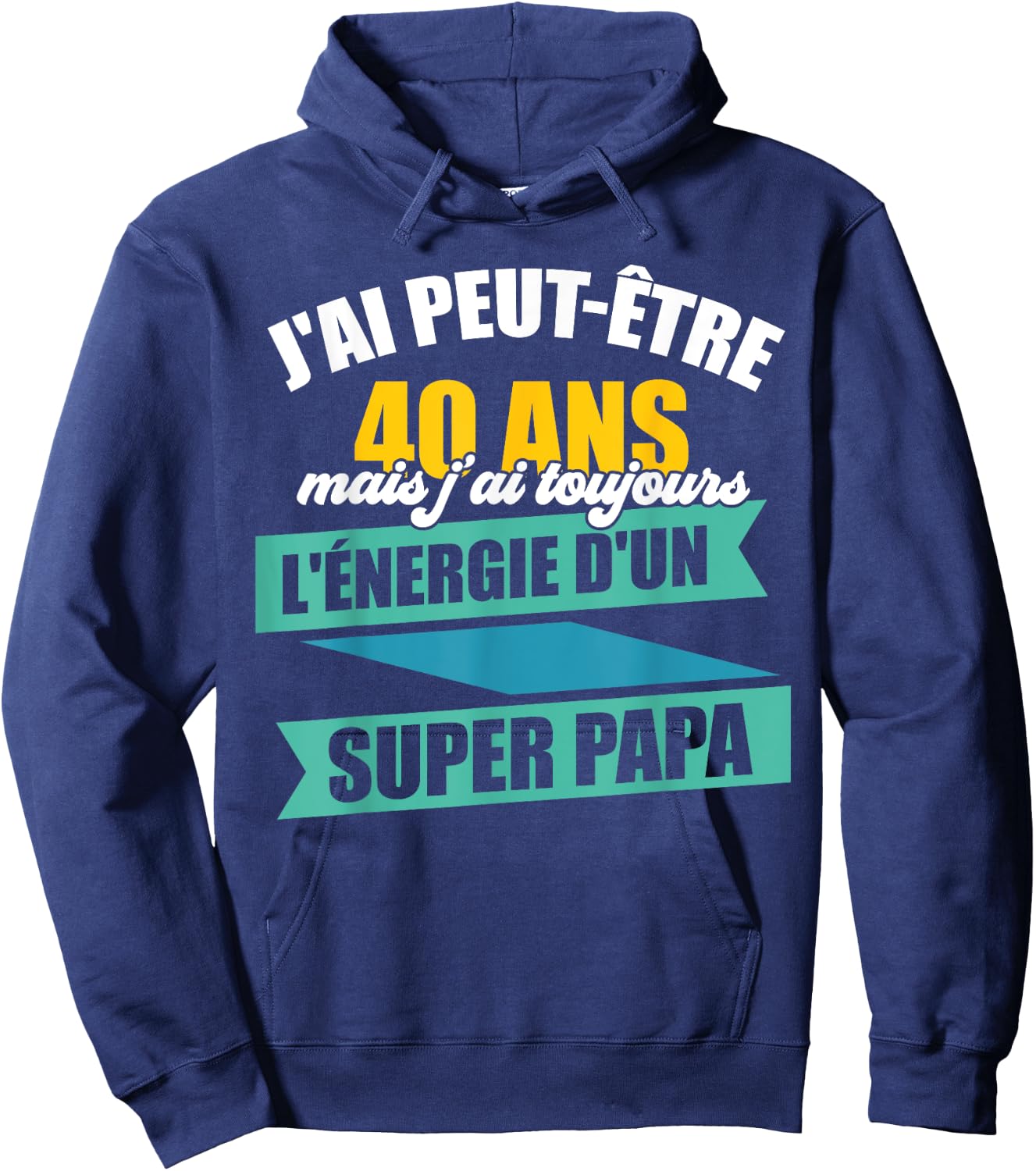 Men's 40th Birthday Gift Funny Dad , Black, S Hoodie - Hoodie | Navy