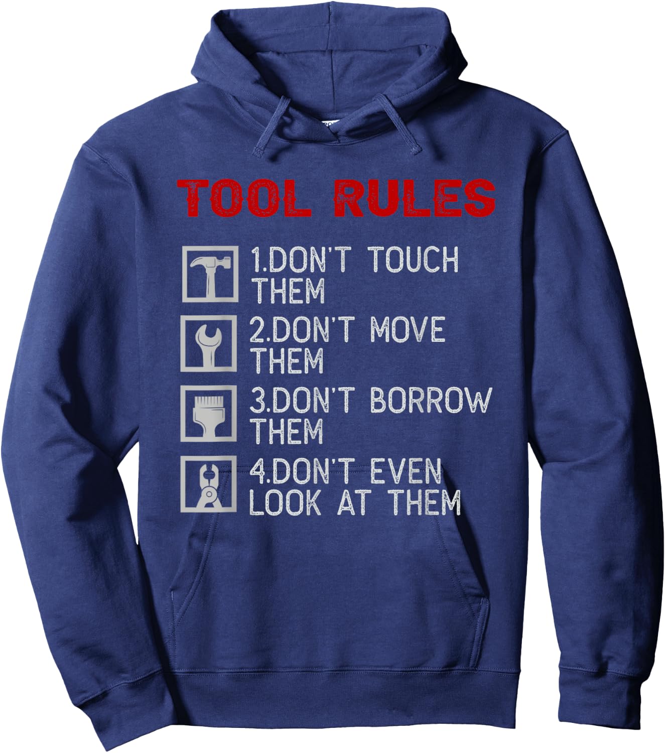 Funny Mechanic Tool Rules Mechanic Handyman Auto Repair Car Hoodie - Hoodie | Navy