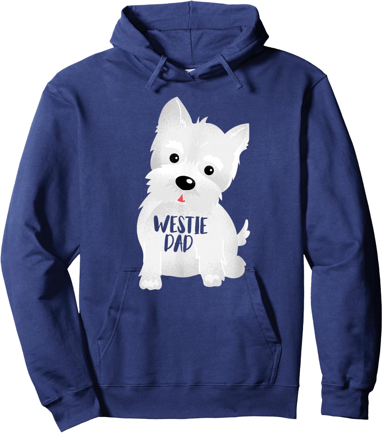 Westie Dad West Highland White Terrier Dog Father's Day Hoodie - Hoodie | Navy