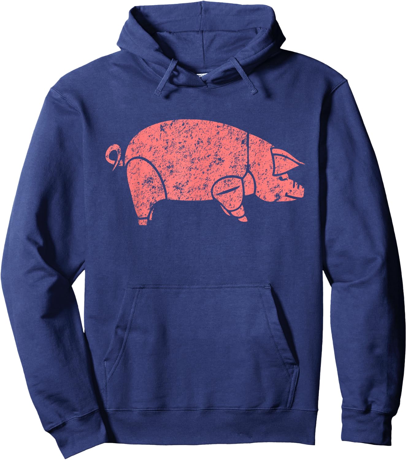Pig rock meat bacon gilmour academy pink animals as worn by Hoodie - Hoodie | Navy