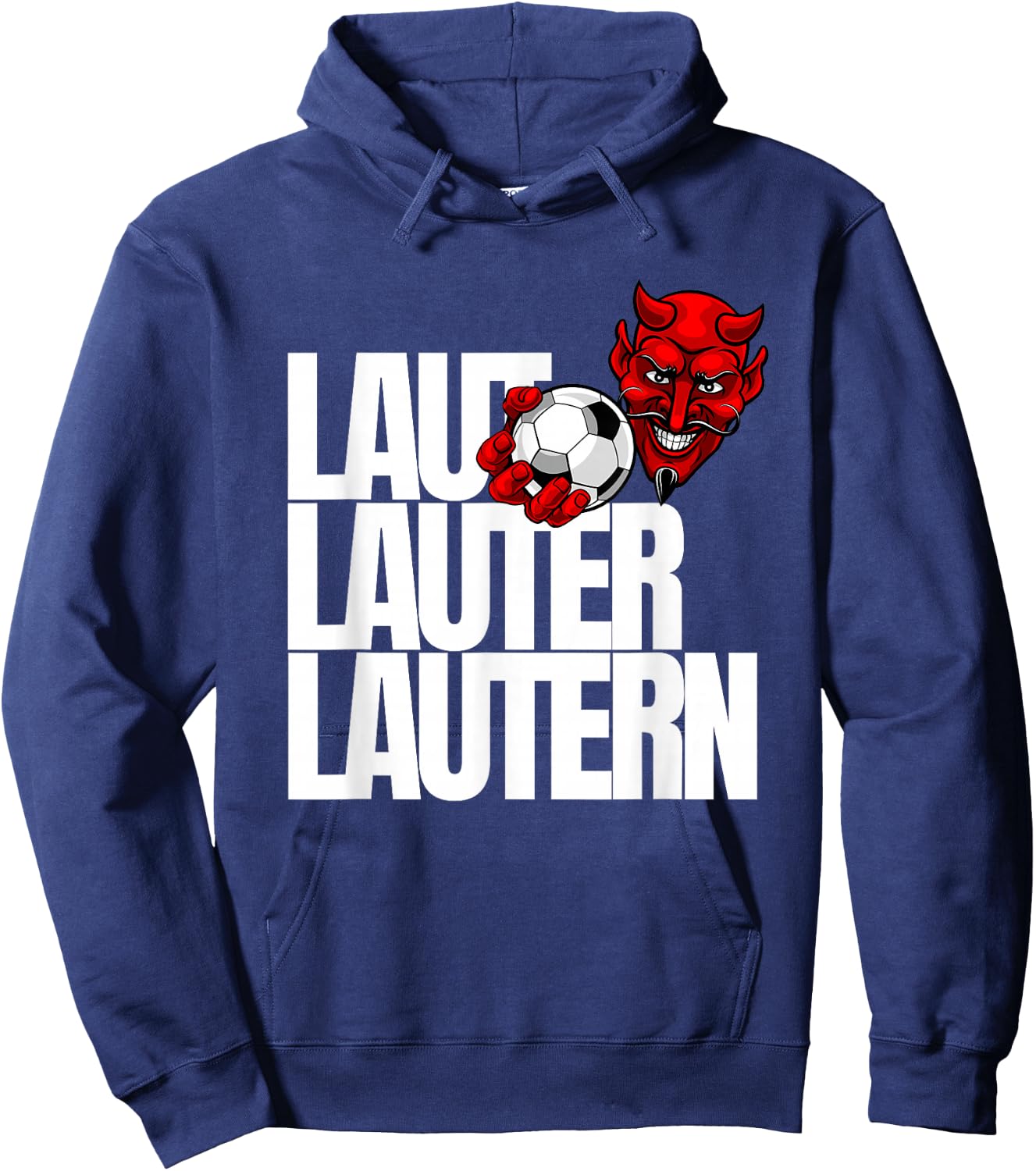 Football Lautern Verein Kaiserslautern Lautre Stadt Pfalz , black Hoodie - Hoodie | Navy