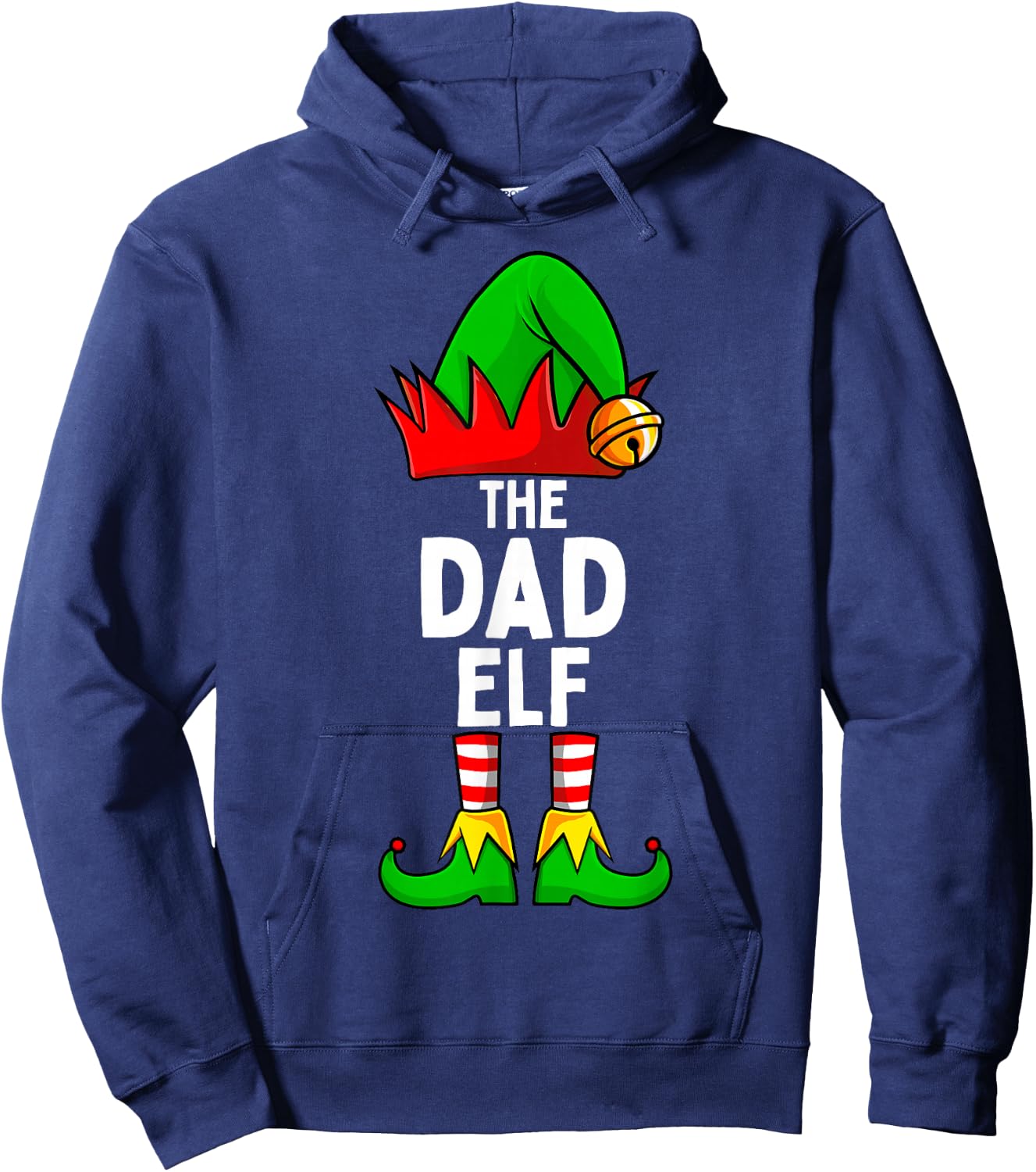 Dad Elf Matching Family Christmas Men Hoodie - Hoodie | Navy