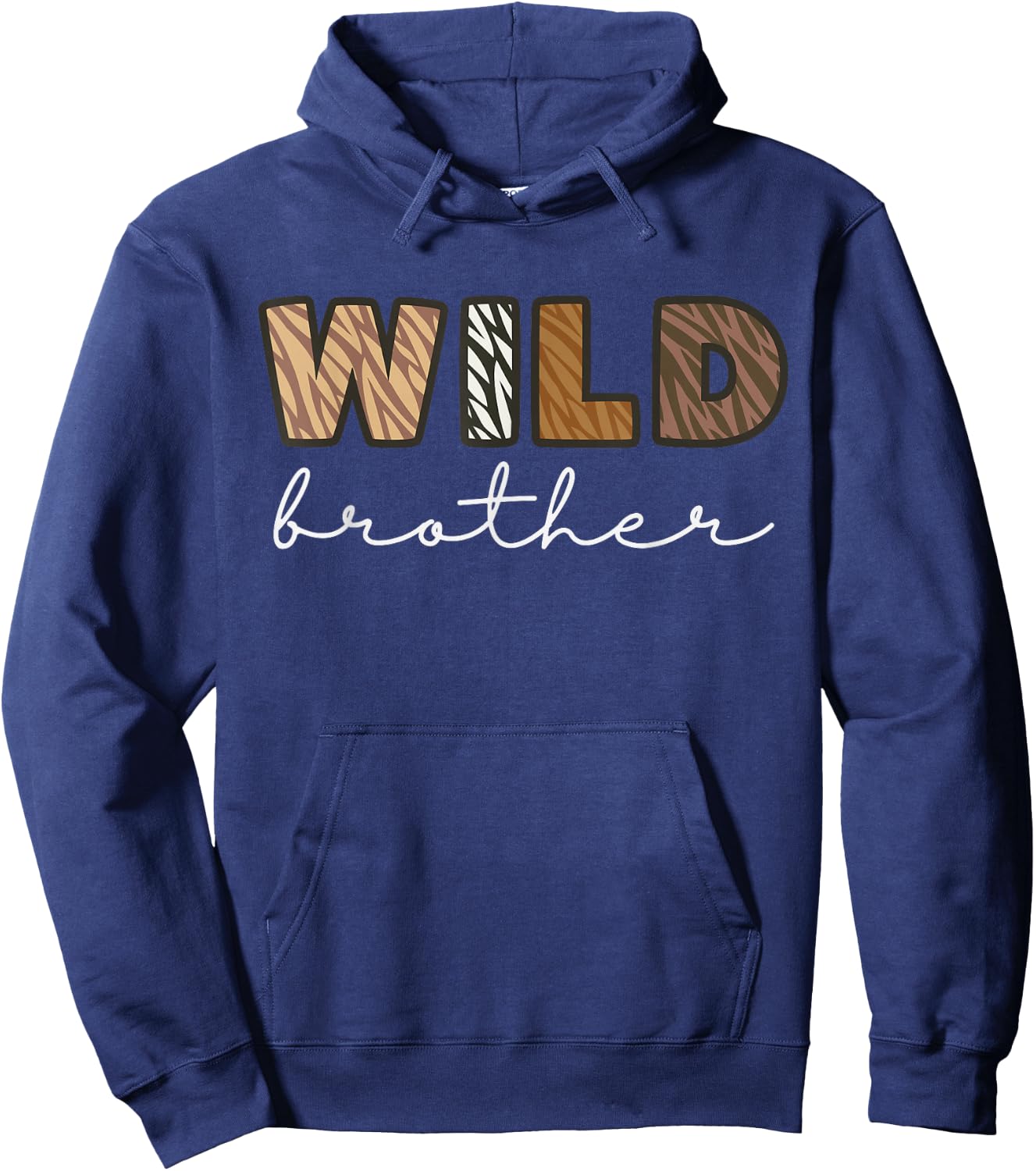 Wild Brother Zoo Theme Birthday Safari Jungle Matching Party Hoodie - Hoodie | Navy