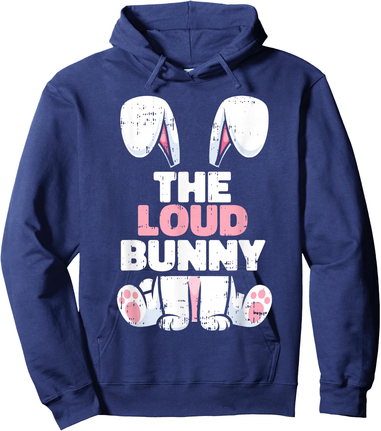 Loud Bunny Easter Family Matching Spring Men Women Kids Hoodie - Hoodie | Navy