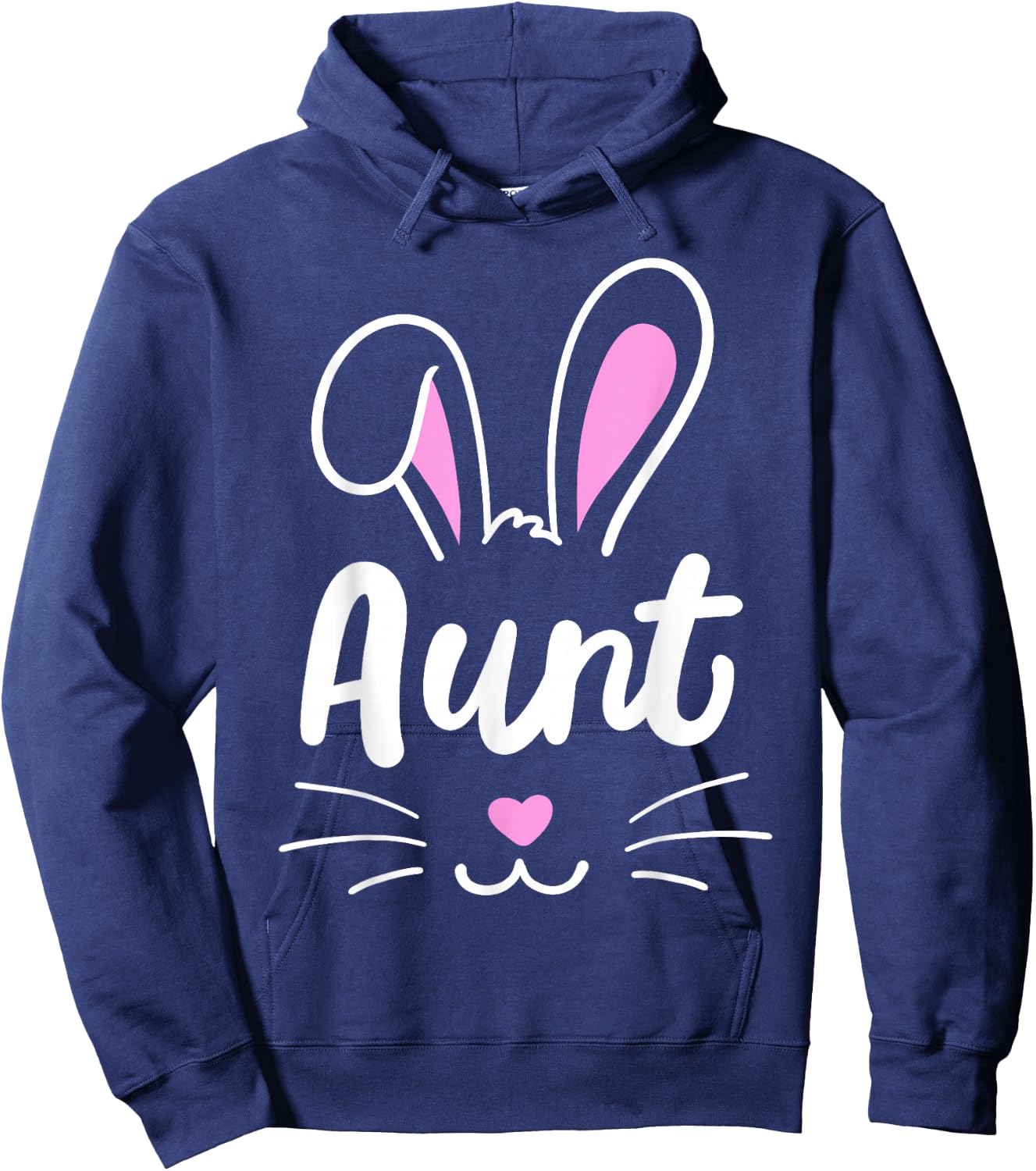 Aunt Bunny Cute Rabbit Matching Family Easter Sister Women Hoodie - Hoodie | Navy