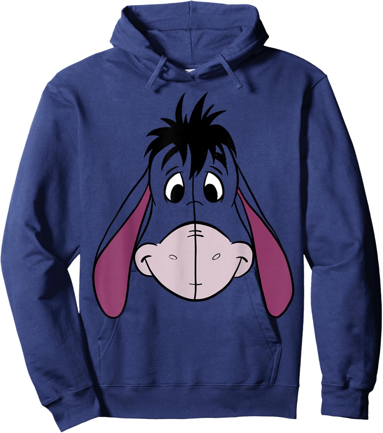 Disney Winnie The Pooh Eeyore Large Face , blue, s Hoodie - Hoodie | Navy