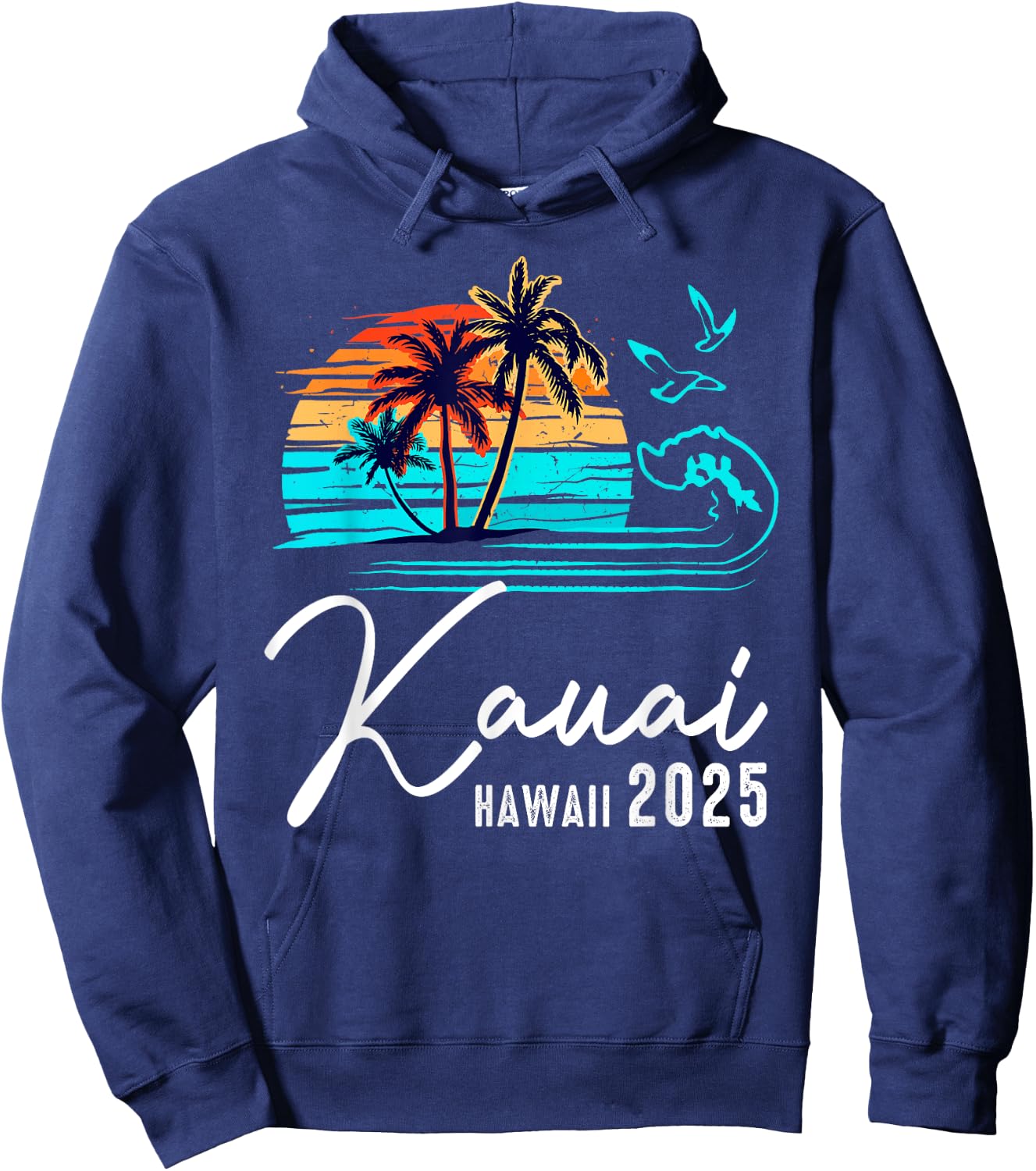 Kauai Hawaii 2025 Summer Vacation Matching Family Group Hoodie - Hoodie | Navy