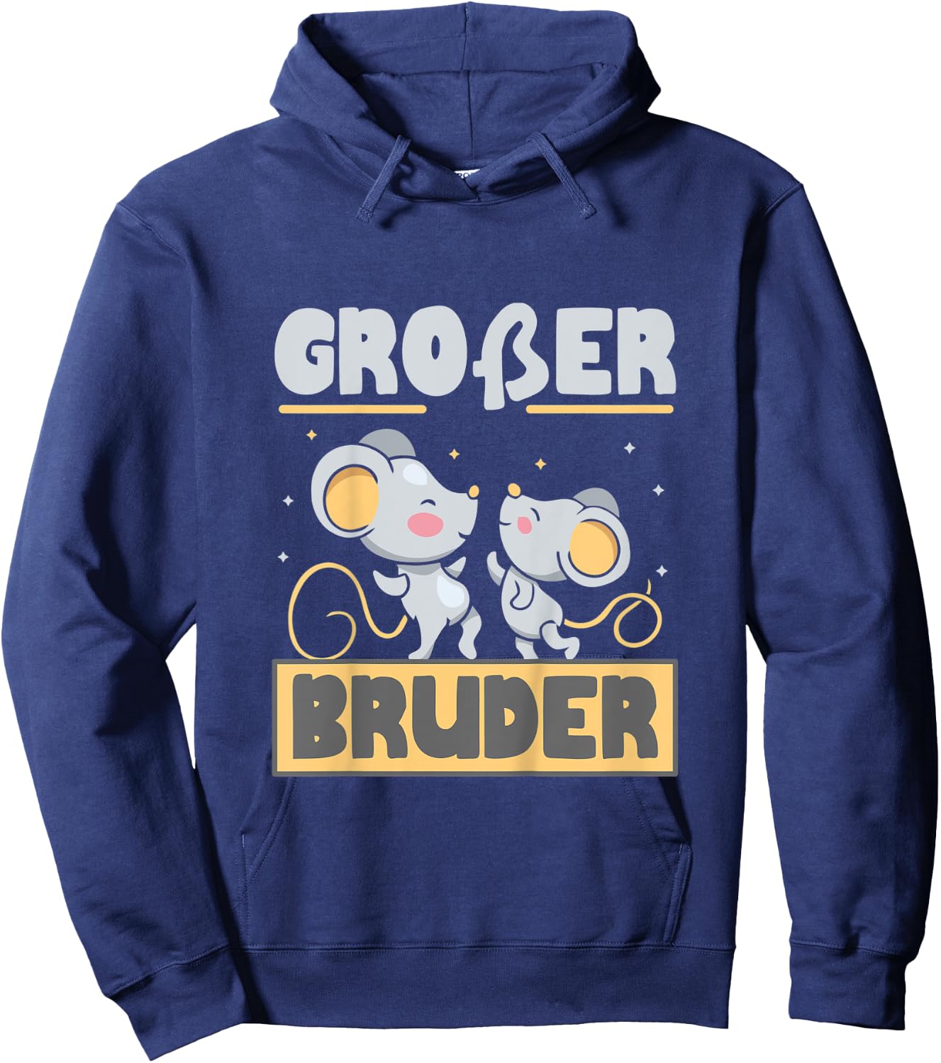 Kinder Großer Bruder Mäuse Maus Geschwister Babyparty Hoodie - Hoodie | Navy