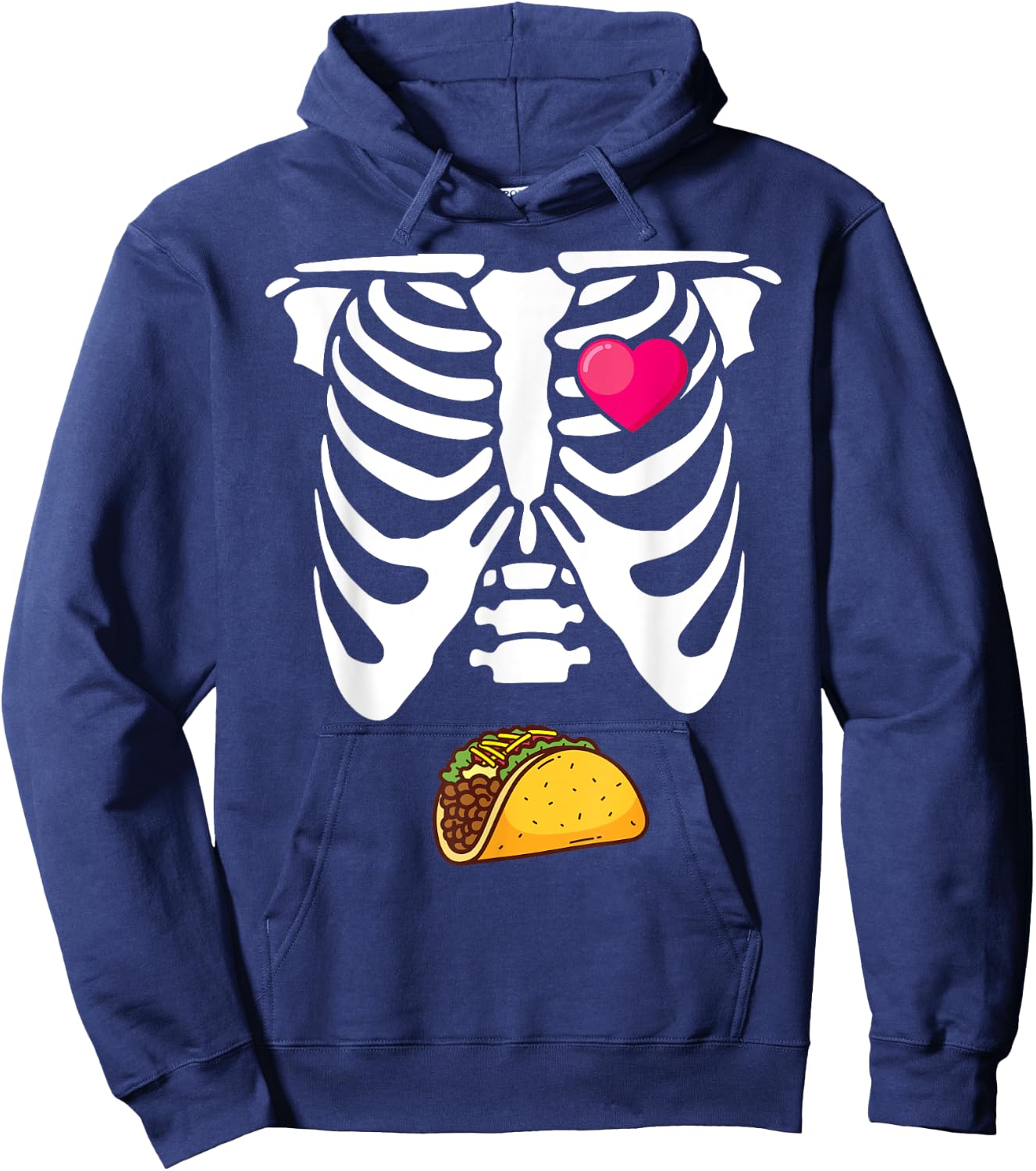Matching Halloween Pregnancy Announcement Skeleton Couples Hoodie - Hoodie | Navy