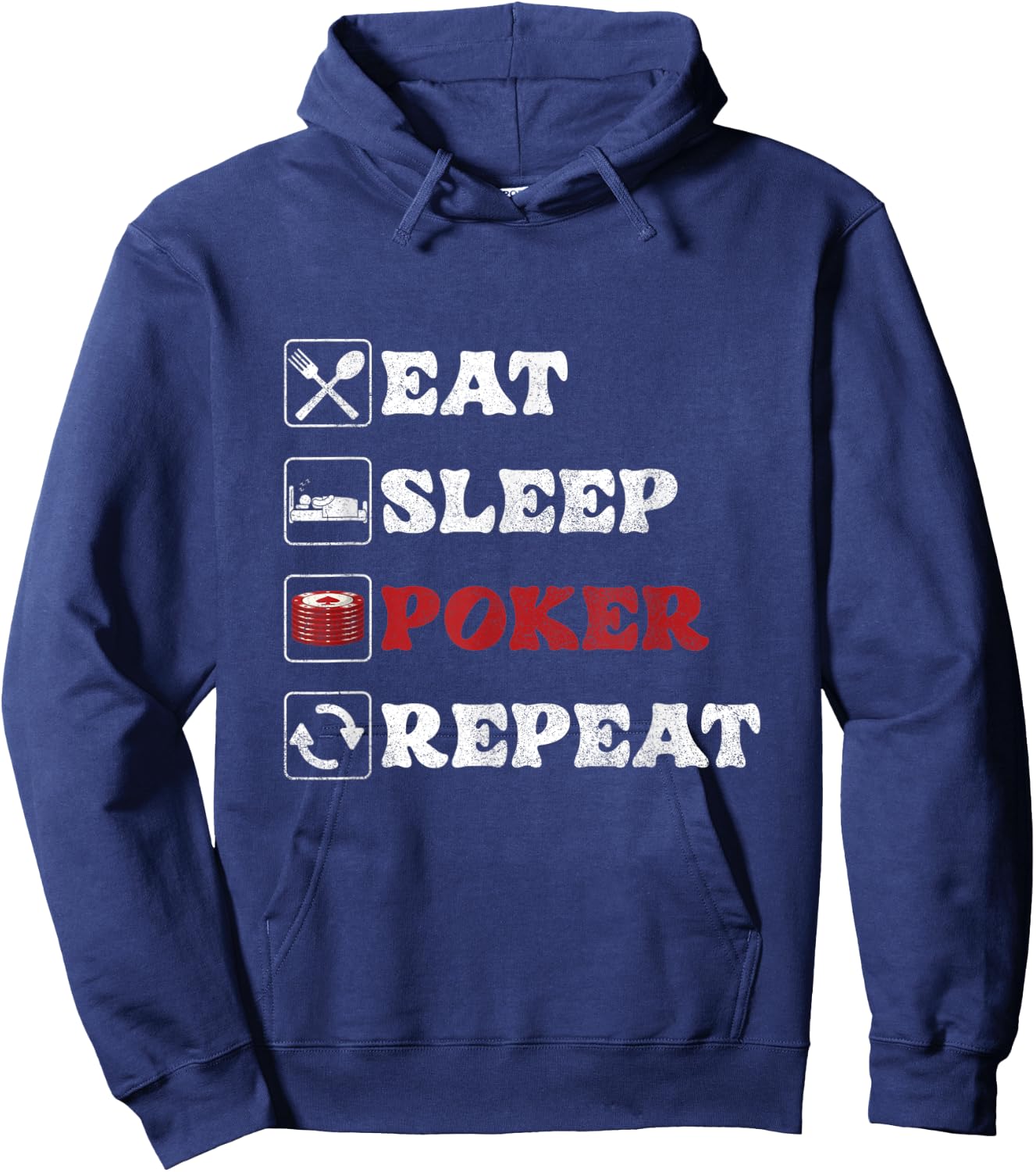 Eat Sleep Poker | Kartenspiele | Casino Gambling Gambler Hoodie - Hoodie | Navy