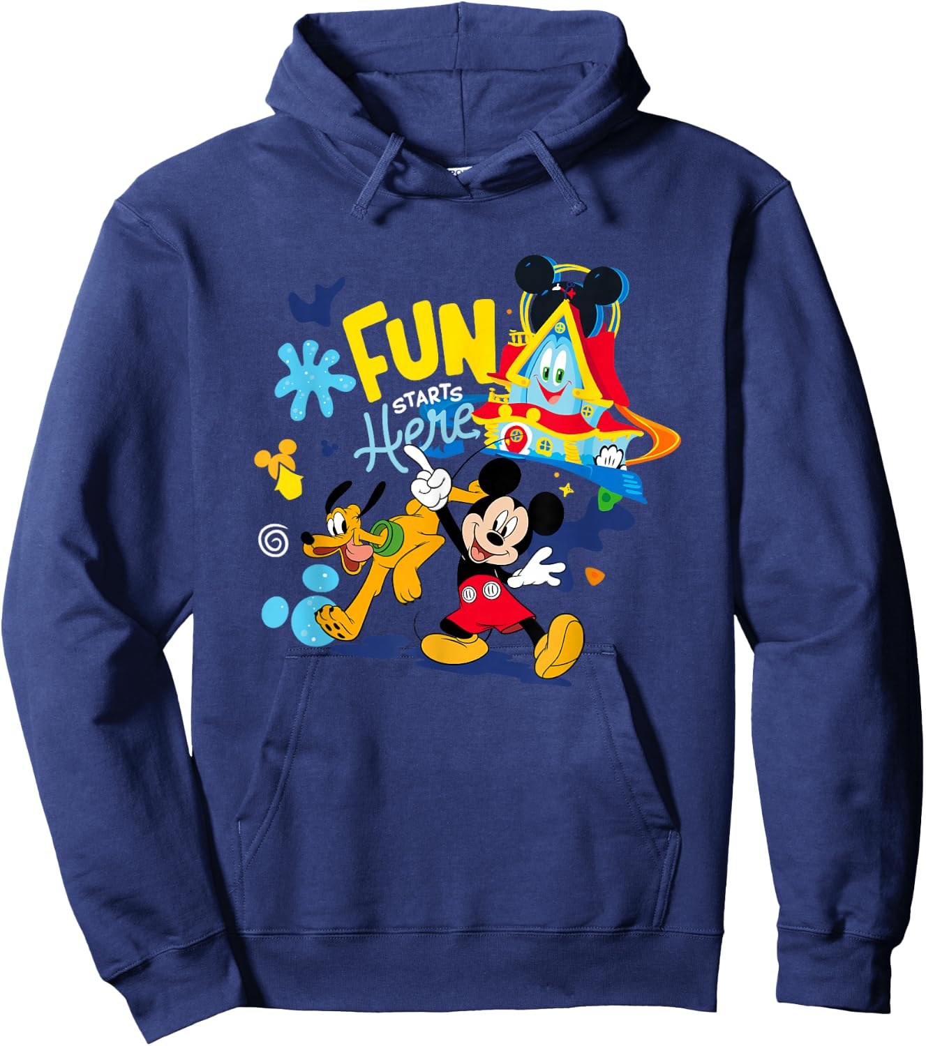 Disney Mickey And Friends Fun Starts Here Funhouse Group Hoodie - Hoodie | Navy
