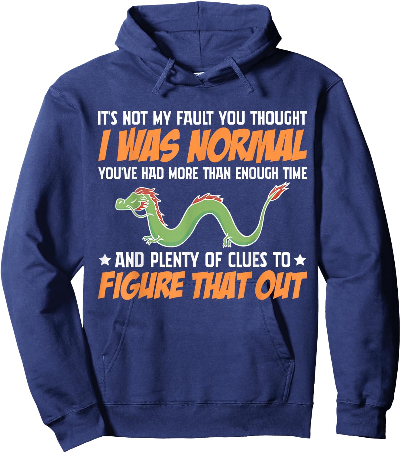Dragon It's Not My Fault You Thought I Was Normal Hoodie - Hoodie | Navy