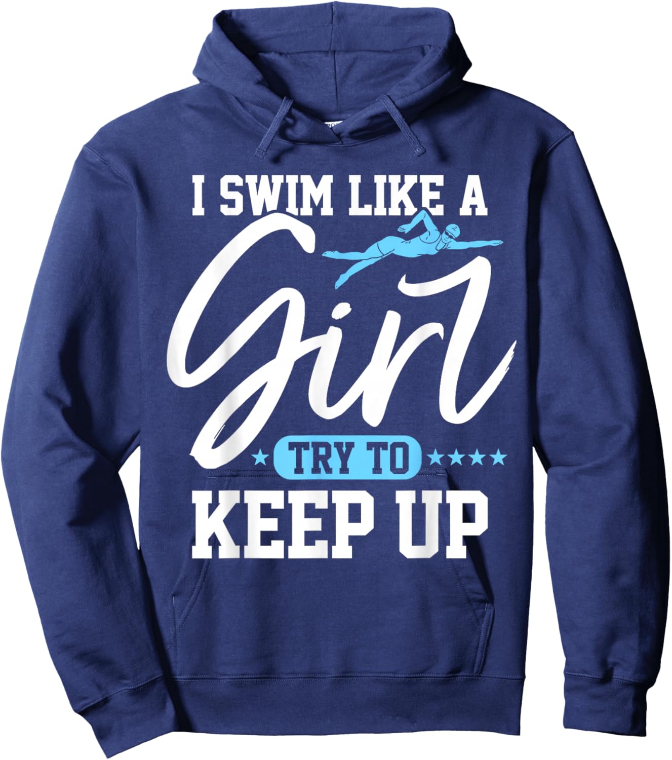 Girl Swimming Women Swim Female Swimmer Hoodie - Hoodie | Navy