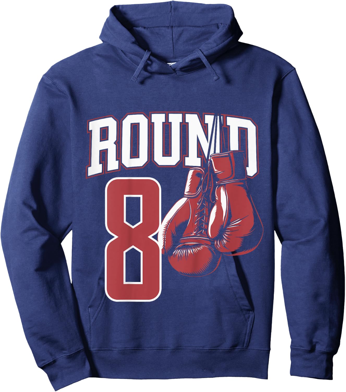 Kids 8 Year Old Boxer Bday Party 8th Birthday Boxing Boy Hoodie - Hoodie | Navy