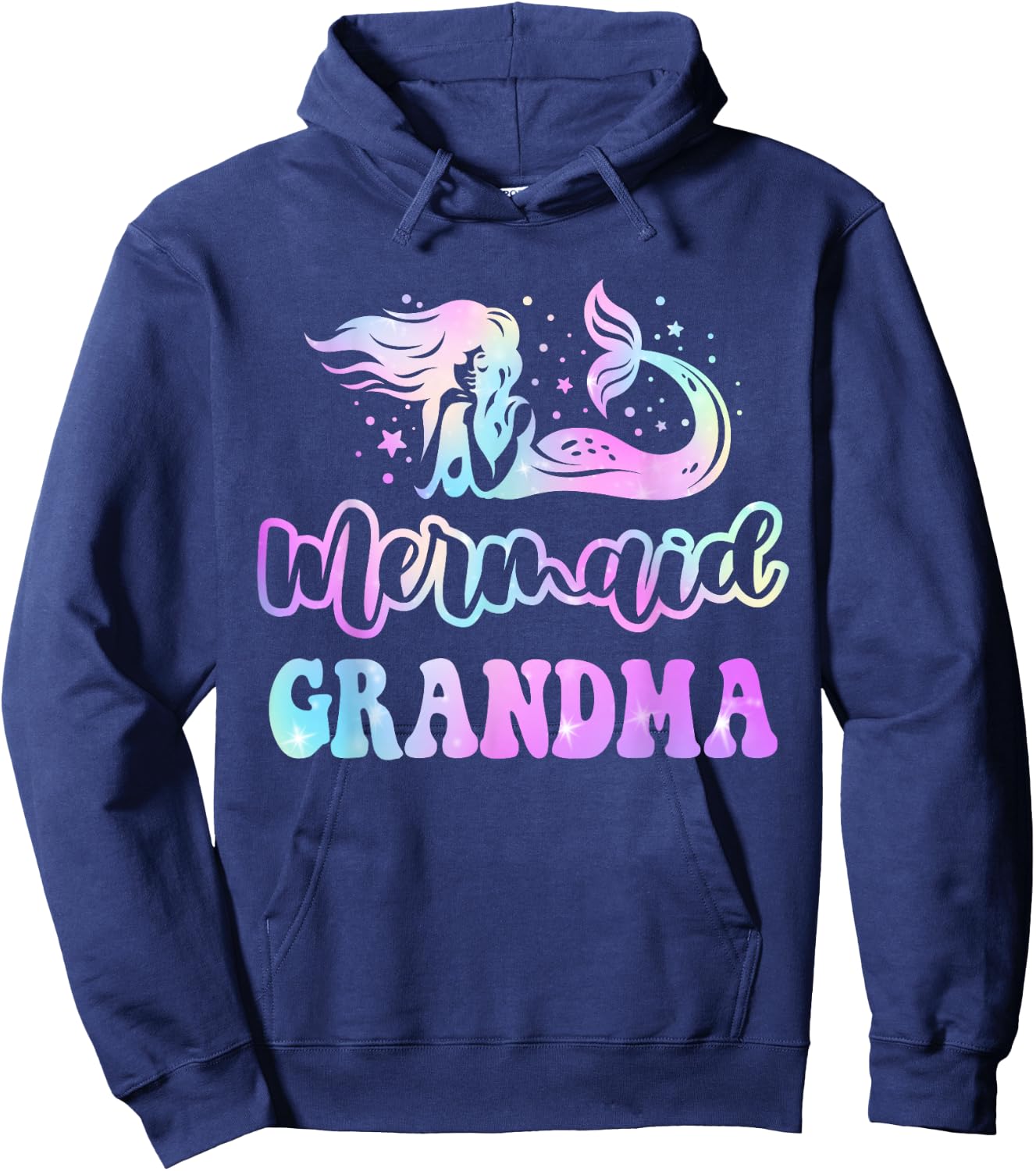Mermaid Grandma Cute Funny Matching Mermaid Birthday Party Hoodie - Hoodie | Navy
