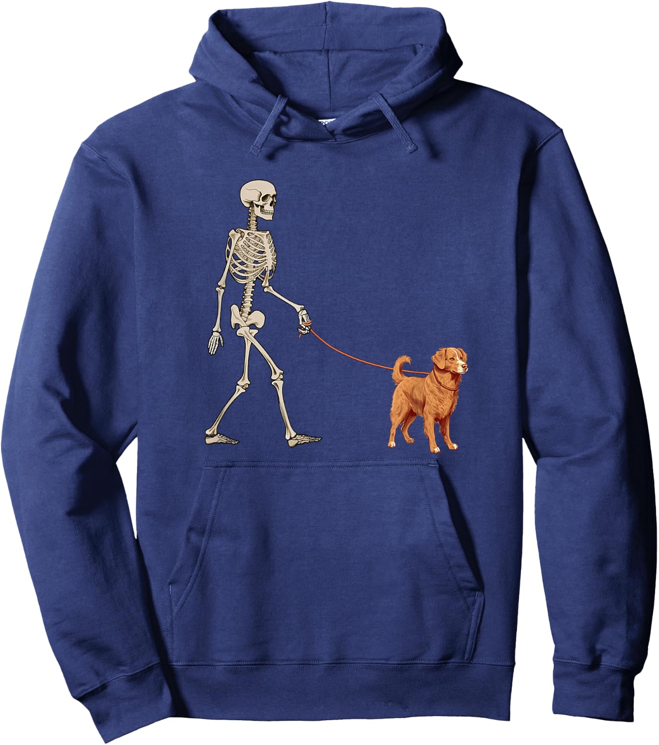 Funny Nova Scotia Duck Tolling Retriever Great Skeleton Dog Hoodie - Hoodie | Navy