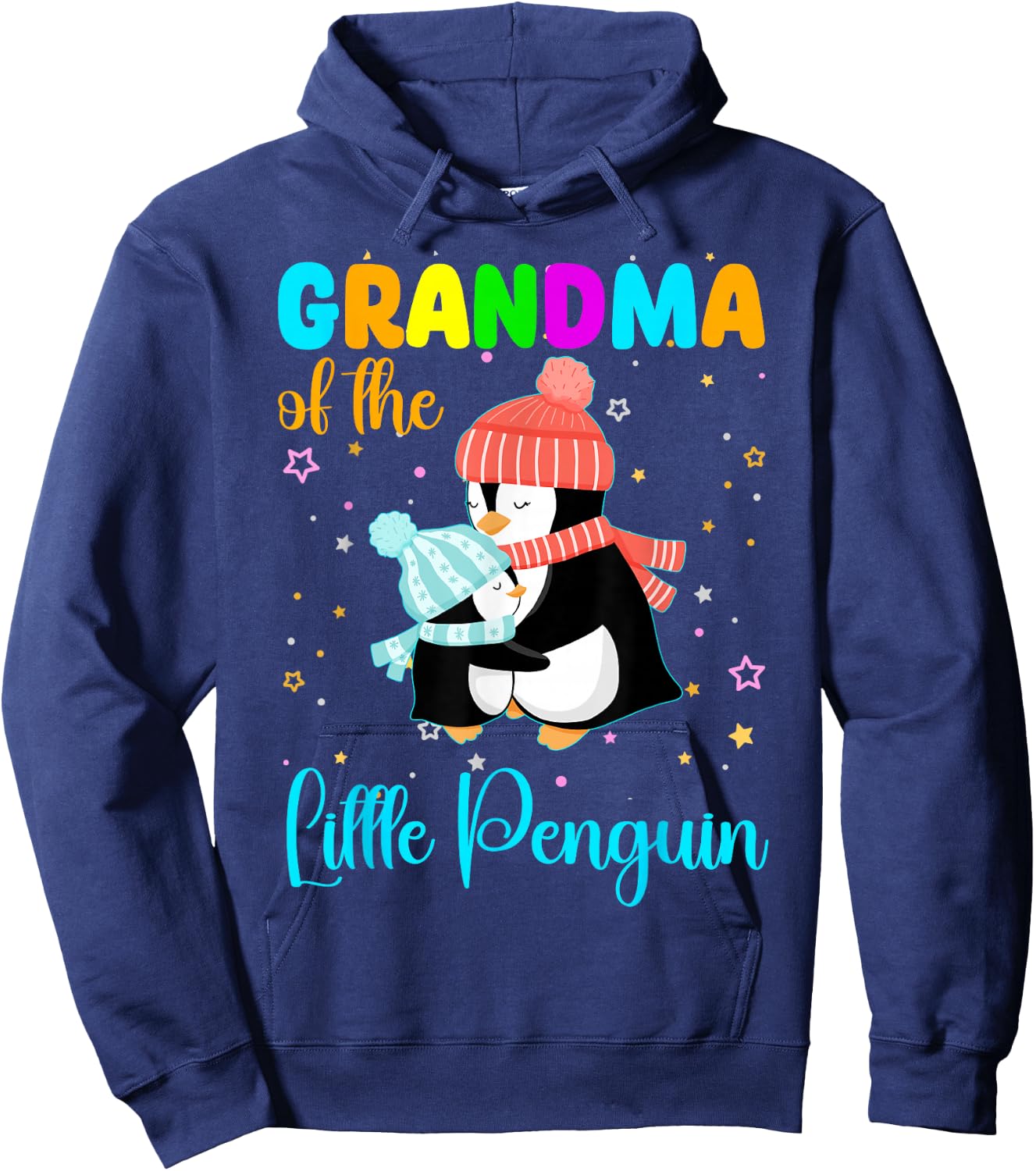 Grandma Of Little Penguin Birthday Family Matching Hoodie - Hoodie | Navy