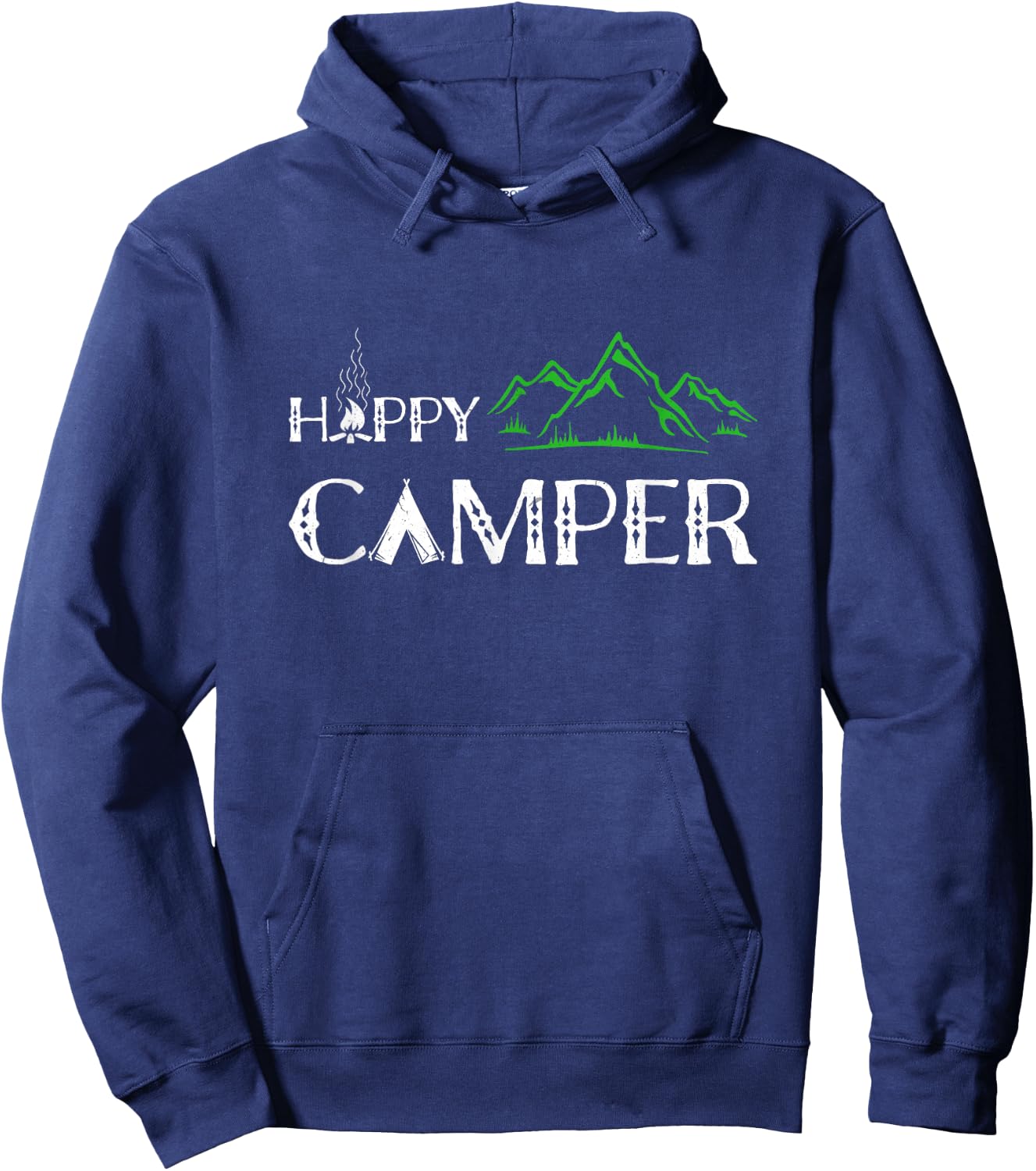 Happy Camper - Camping , Women, and Kids Hoodie - Hoodie | Navy