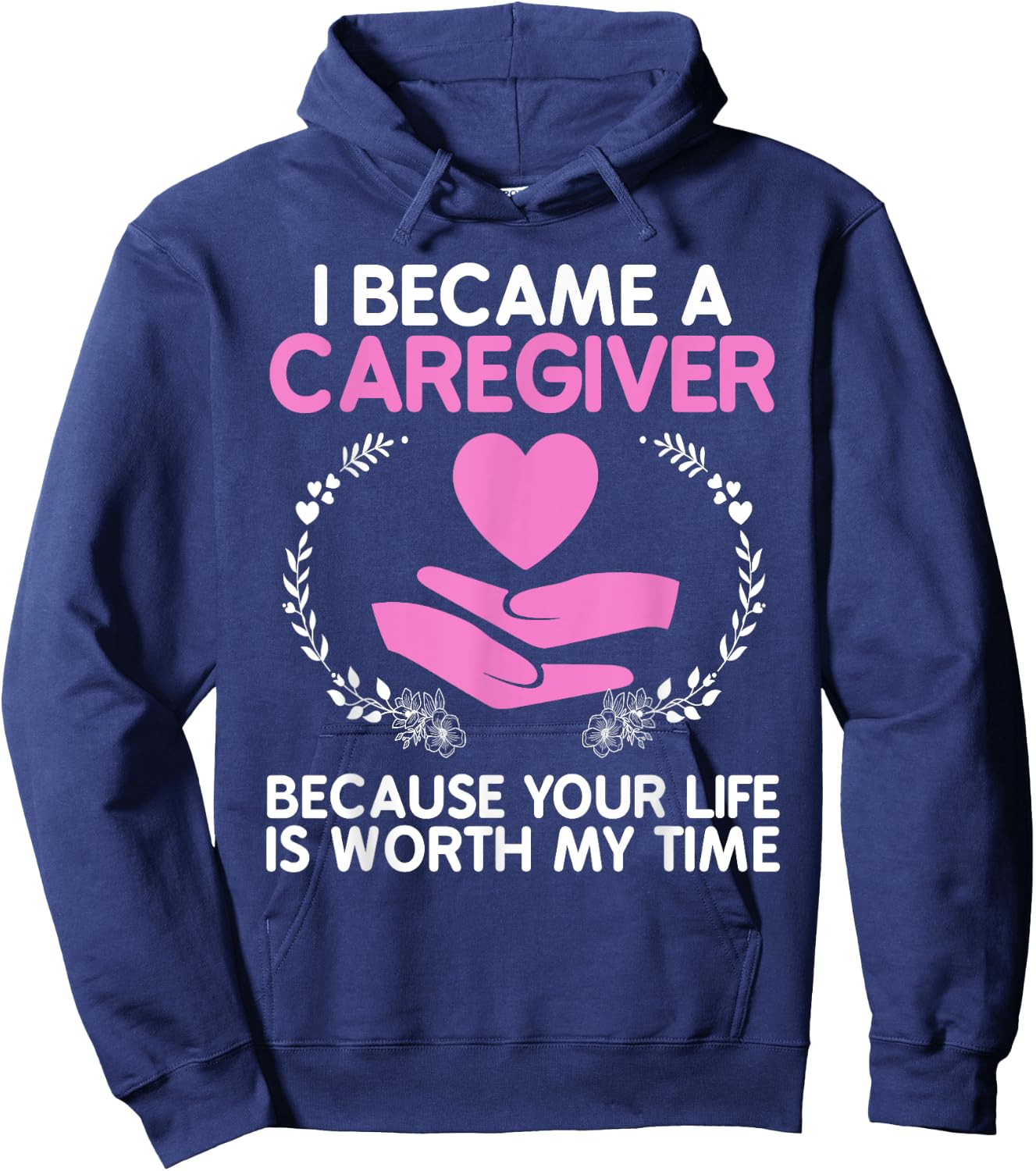 Caregiver Art Women Medical Health Worker Caregiver Hoodie - Hoodie | Navy