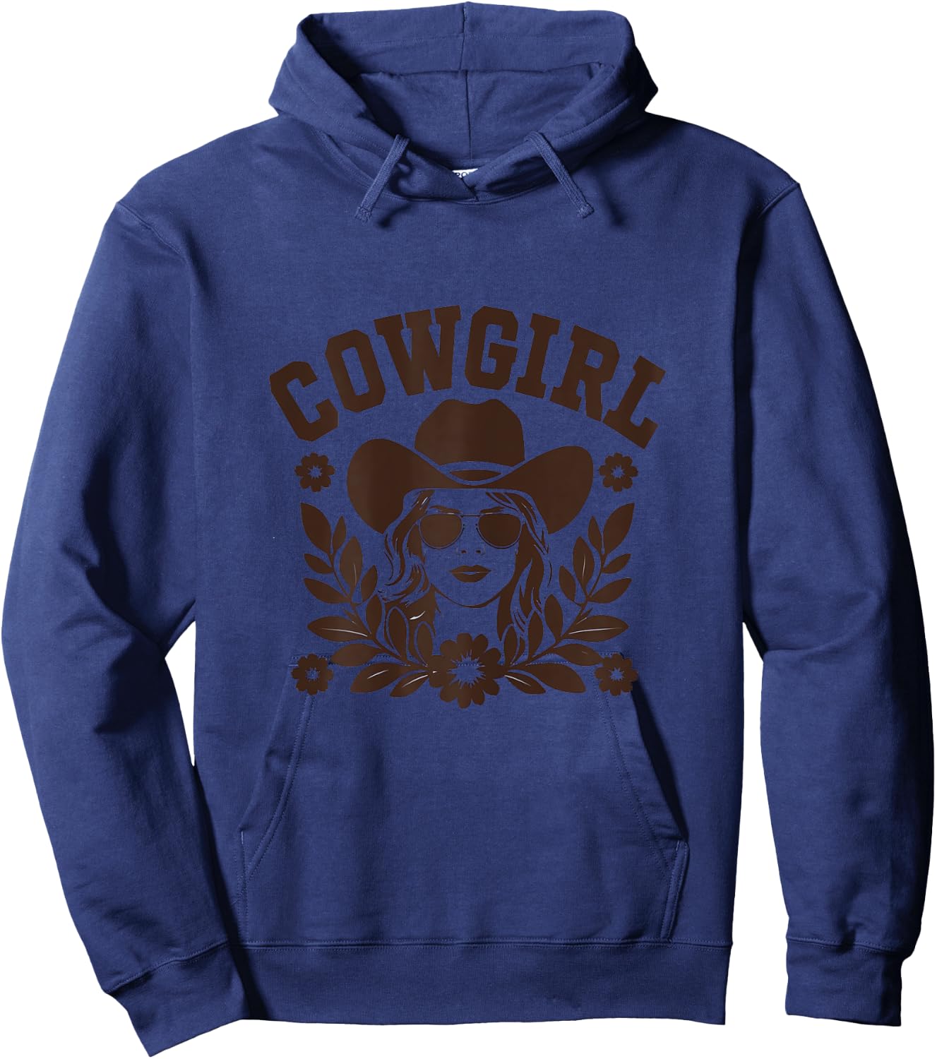 Funny Cowgirl Graphic Women Girls Cowgirl Western Rodeo Hoodie - Hoodie | Navy