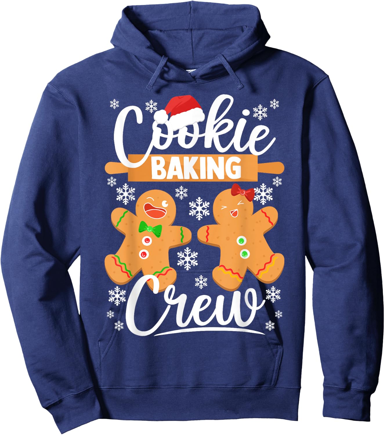 Cookie Baking Crew Shirt Gingerbread Christmas Baking Hoodie - Hoodie | Navy